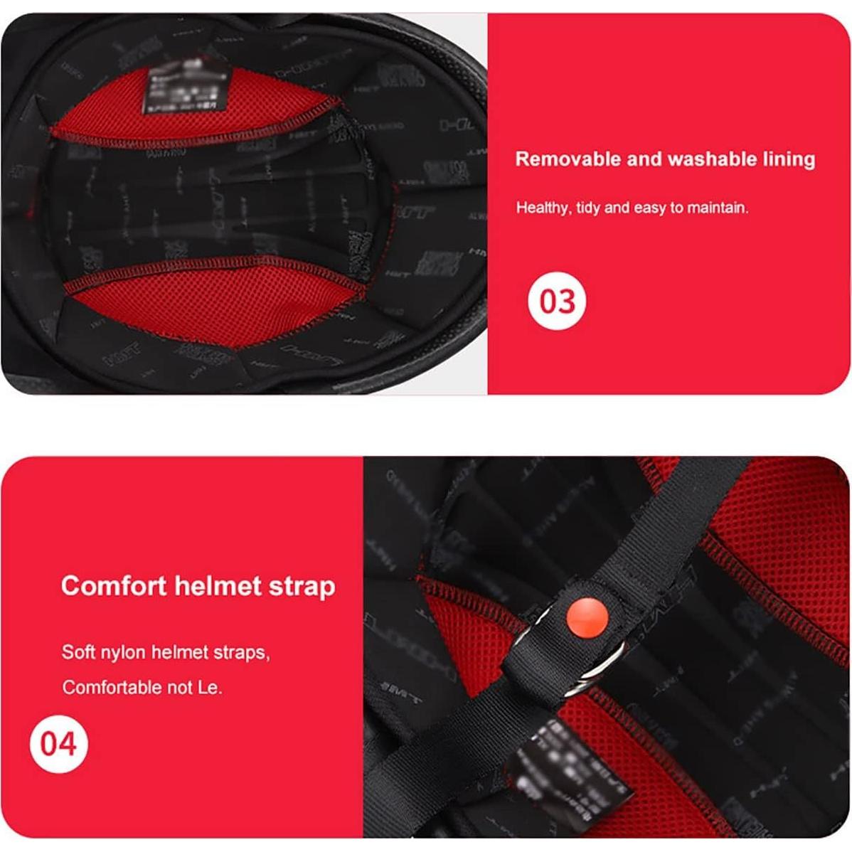 Casco de Motocicleta SDFGDFD Retro Medio Unisex L 59-60cm