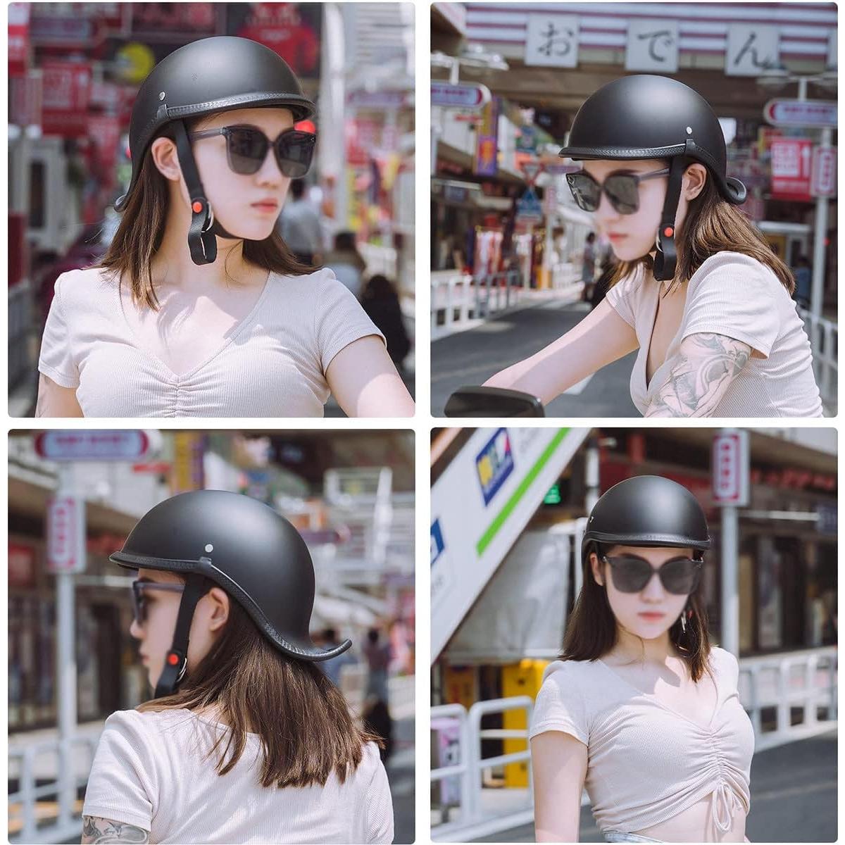 Casco de Motocicleta SDFGDFD Retro Medio L 59-60cm