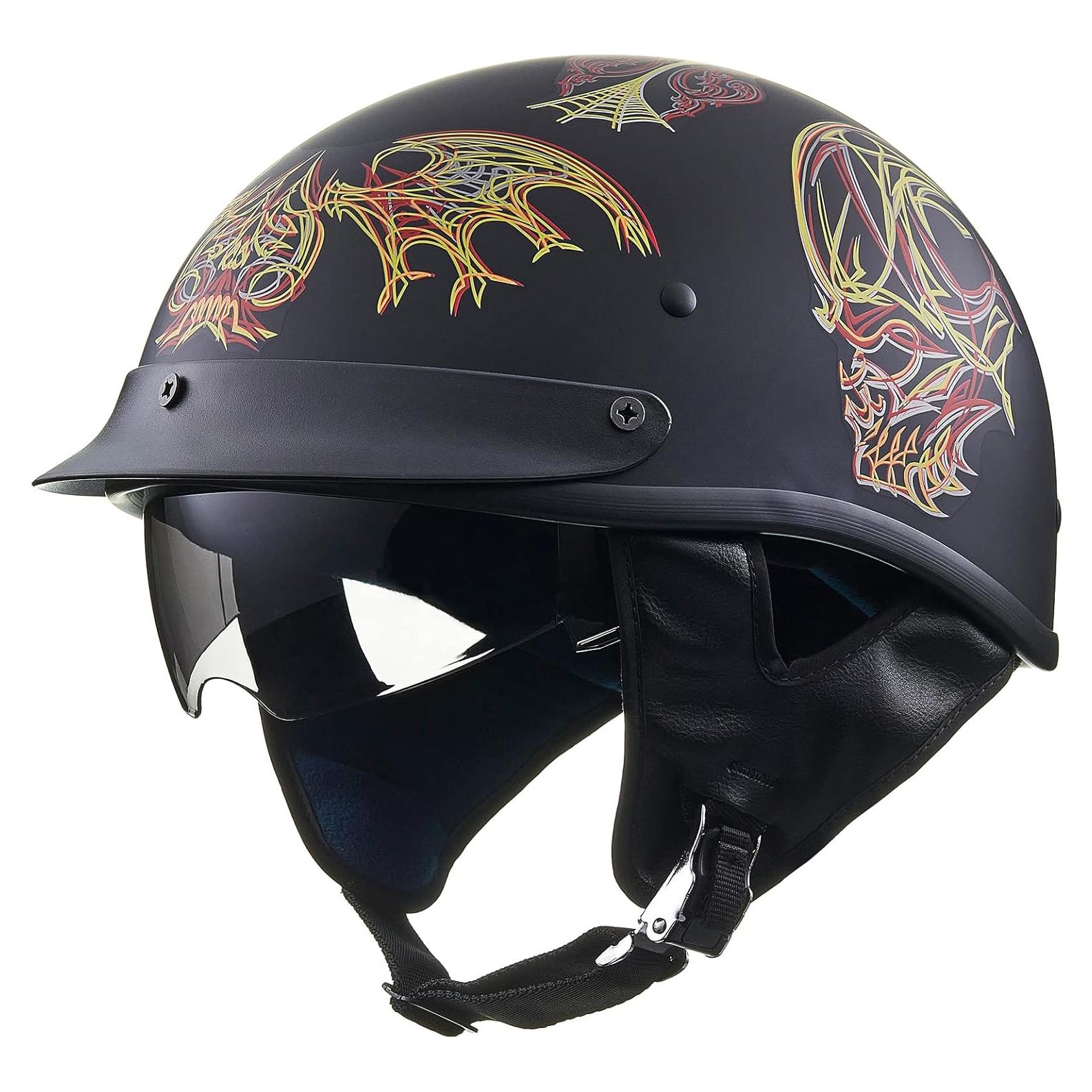 Casco Abierto ILM 210V para Motocicleta Telaraña XL