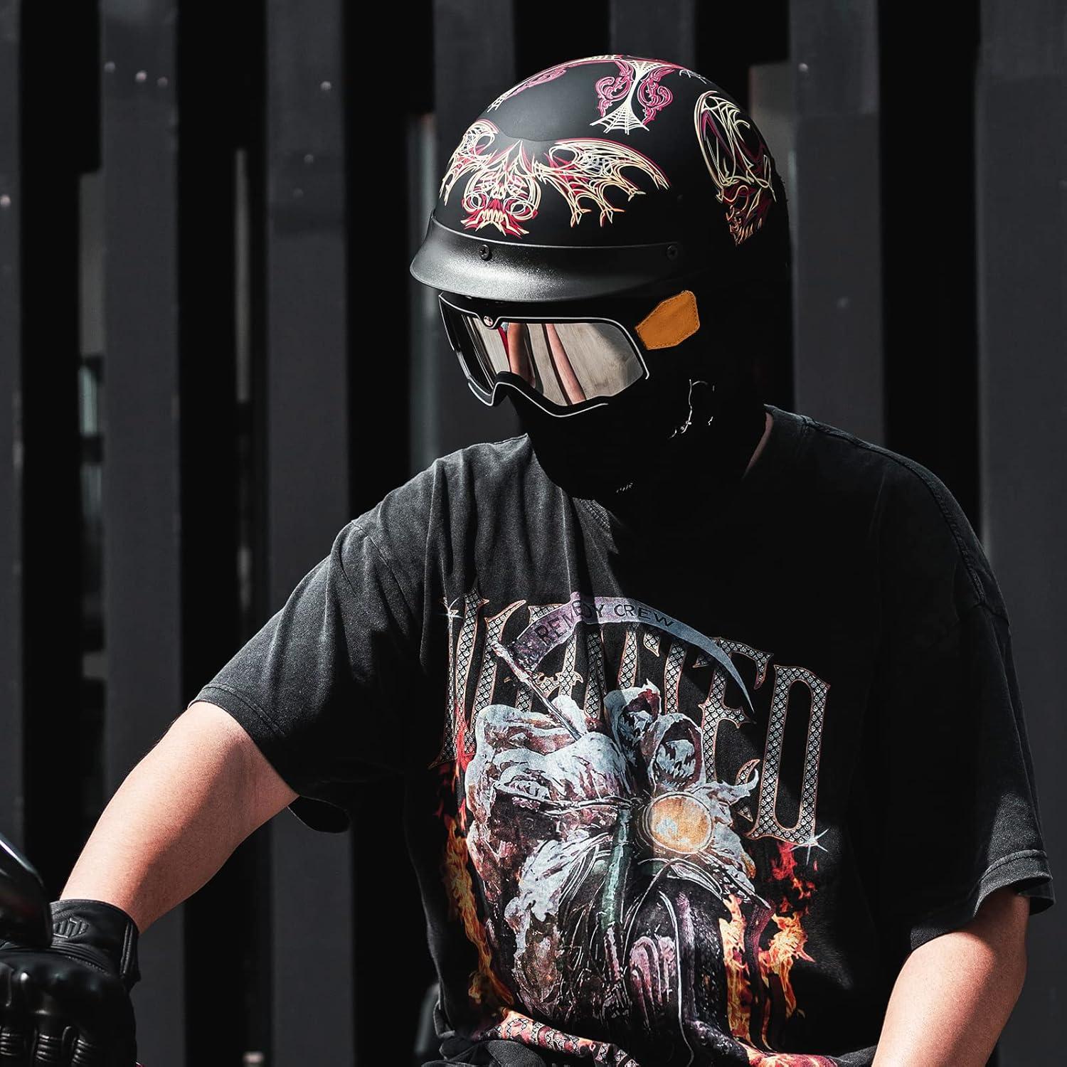 Casco Abierto ILM 210V para Motocicleta Telaraña XL