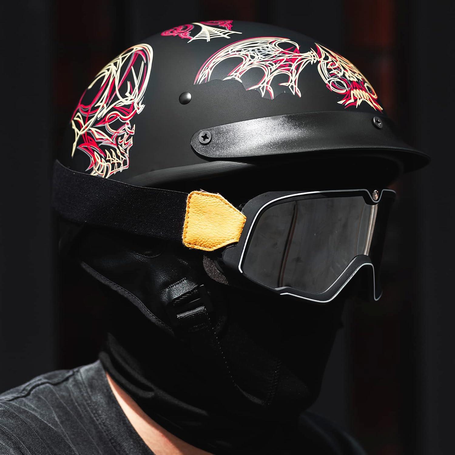 Casco Abierto ILM 210V para Motocicleta Telaraña XL