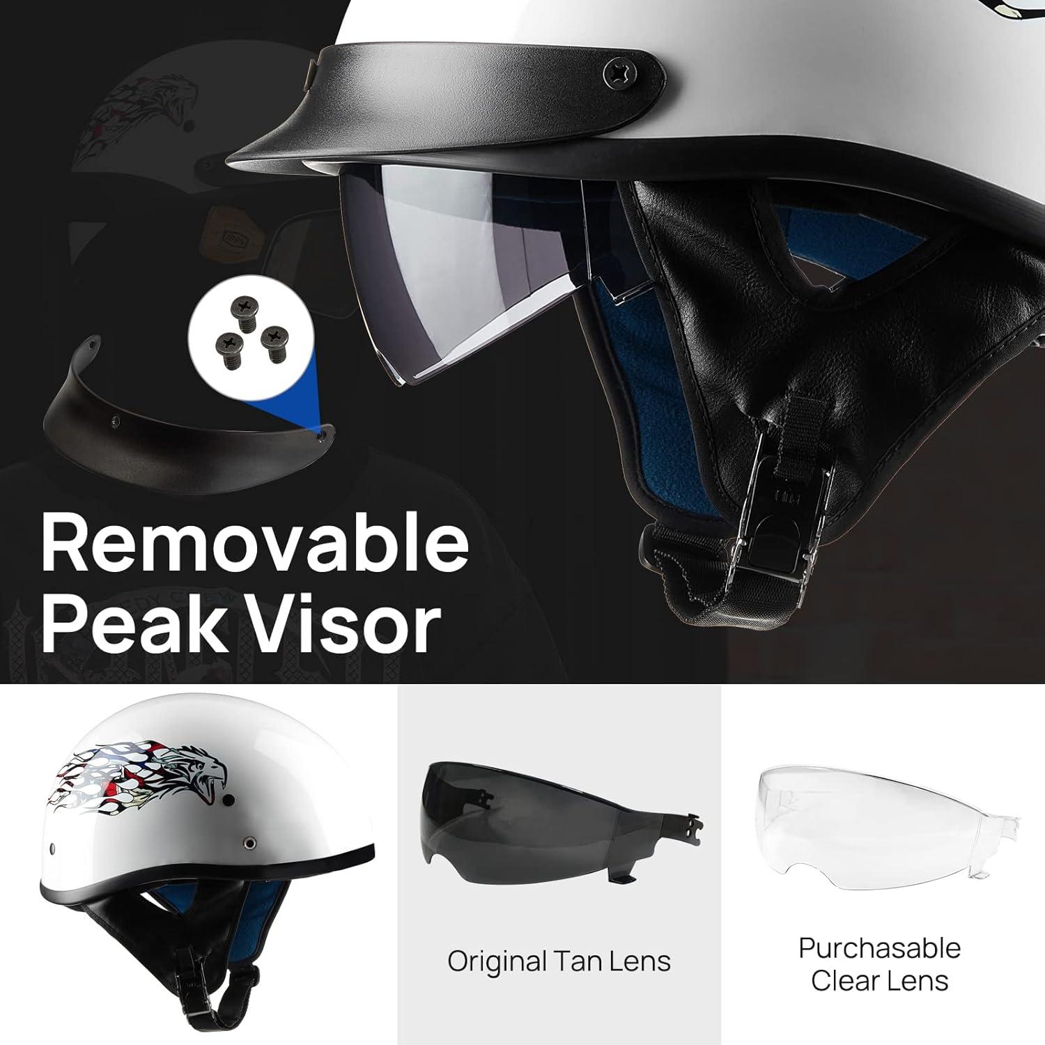 Casco Abierto ILM 210V para Motocicleta Águila X-Large