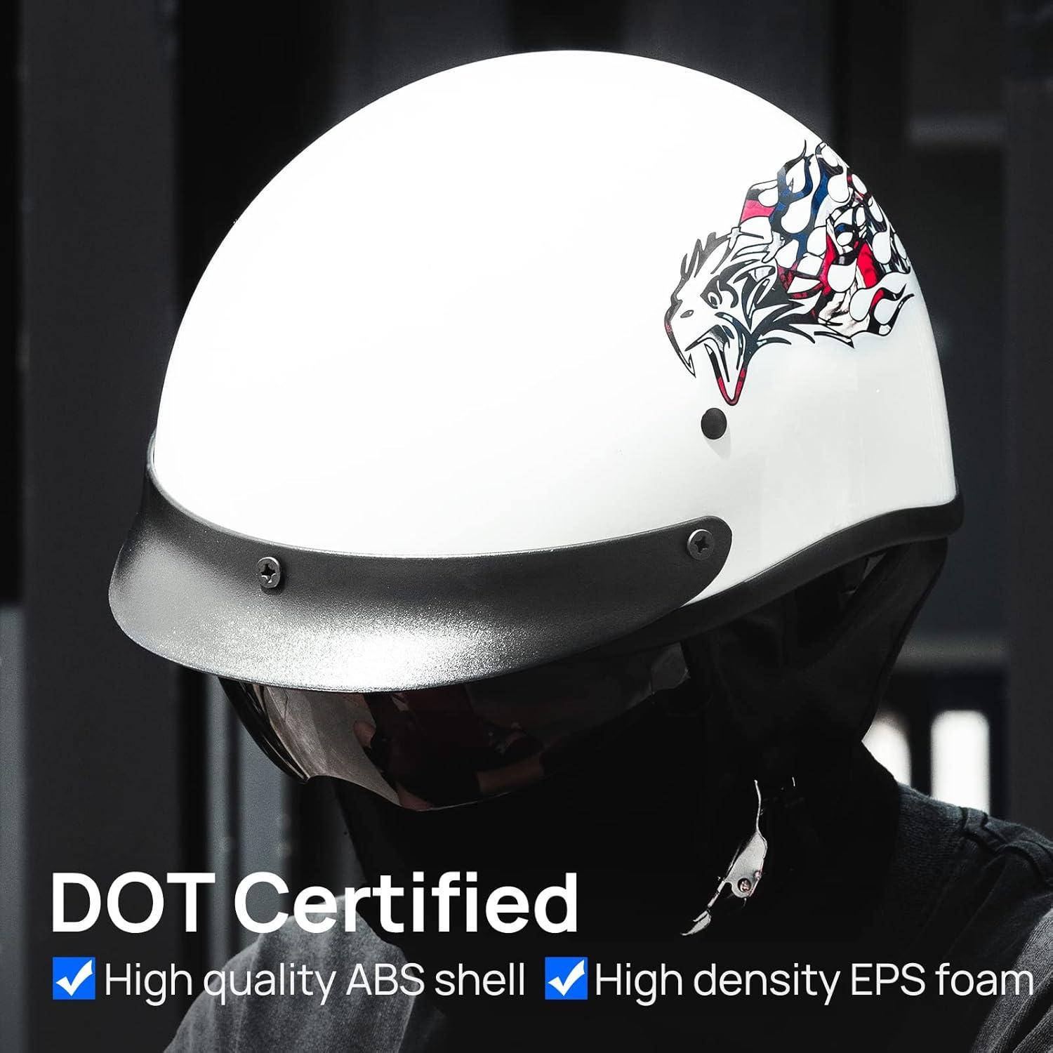 Casco Abierto ILM 210V Grande Águila para Motocicleta