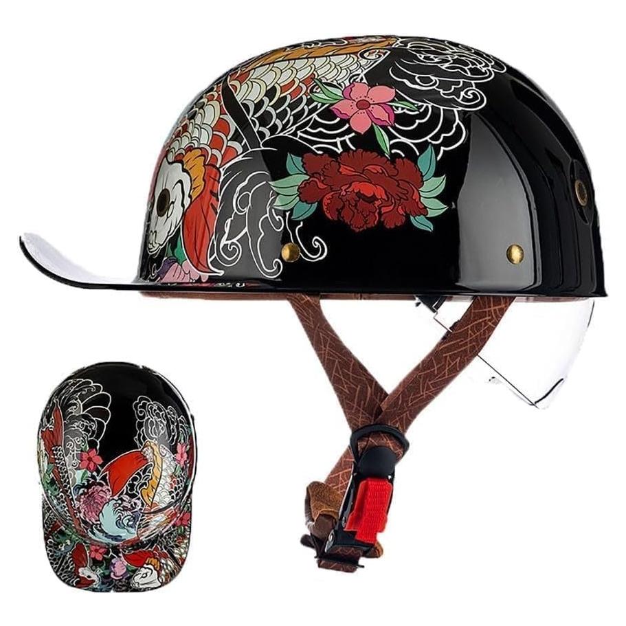 Casco de motocicleta YMKJGZS medio casco unisex XXL