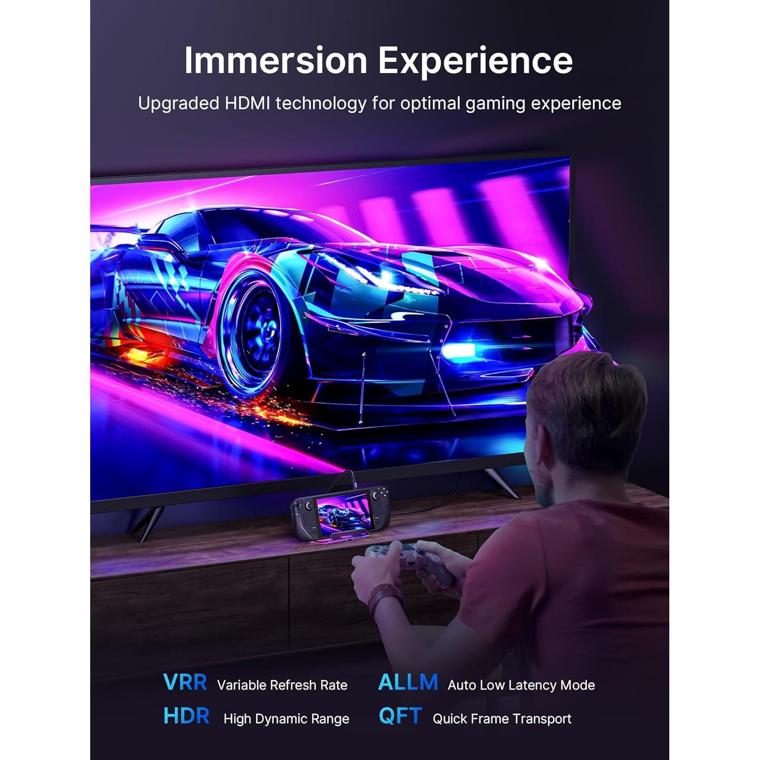 Estación de Acoplamiento RGB JSAUX 12-en-1 para Steam Deck