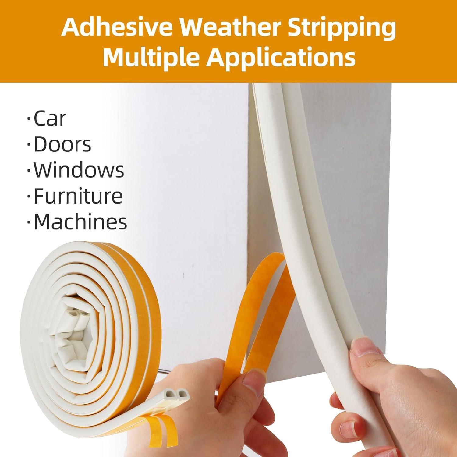 Burlete Aislante ZERITO 6m Blanco para Puertas y Ventanas