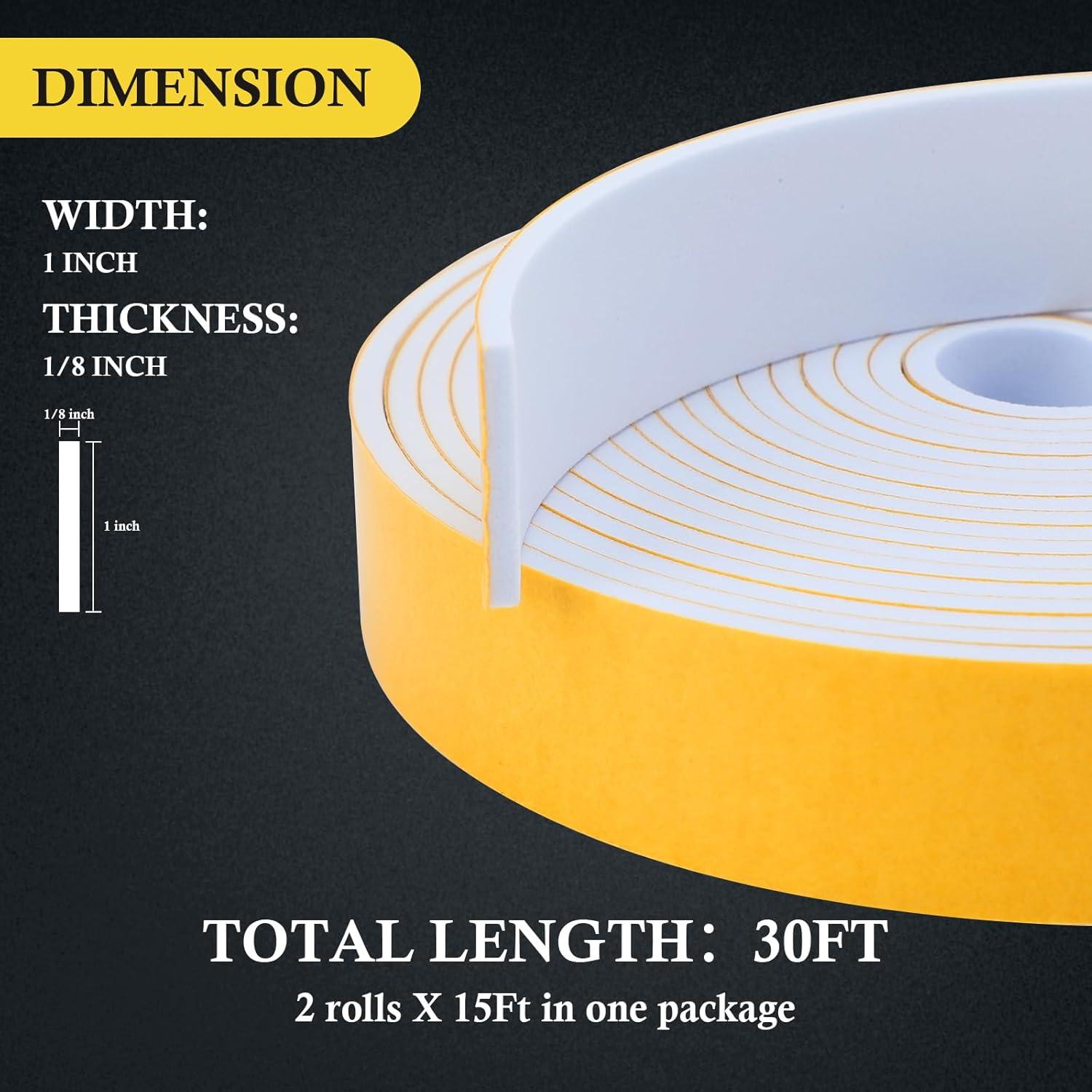 Cinta Aislante de Espuma fowong Blanca 2 Rollos 9.14 m