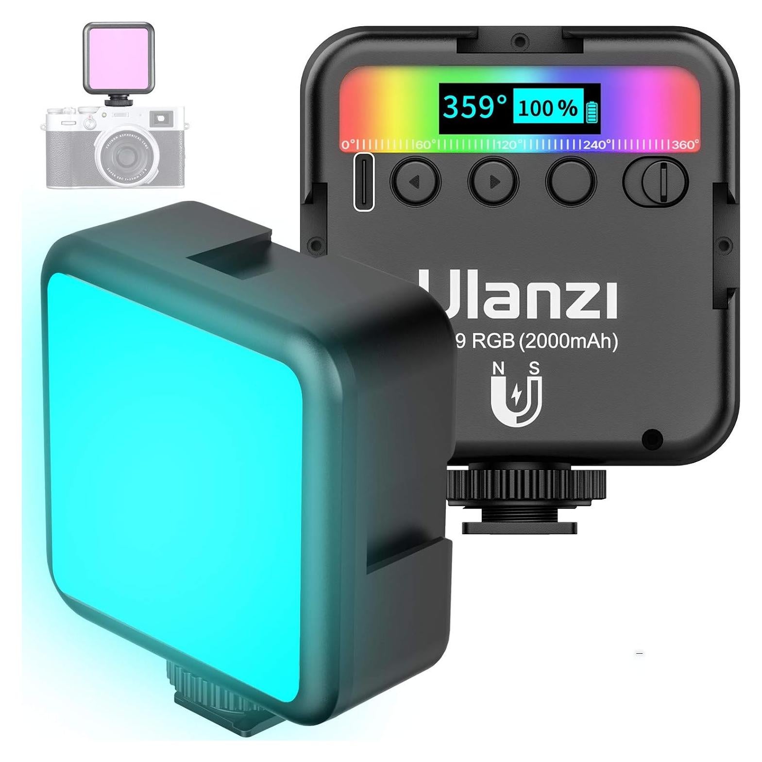 Luz de Video RGB VIJIM VL49 Mini LED Recargable 2500-9000K