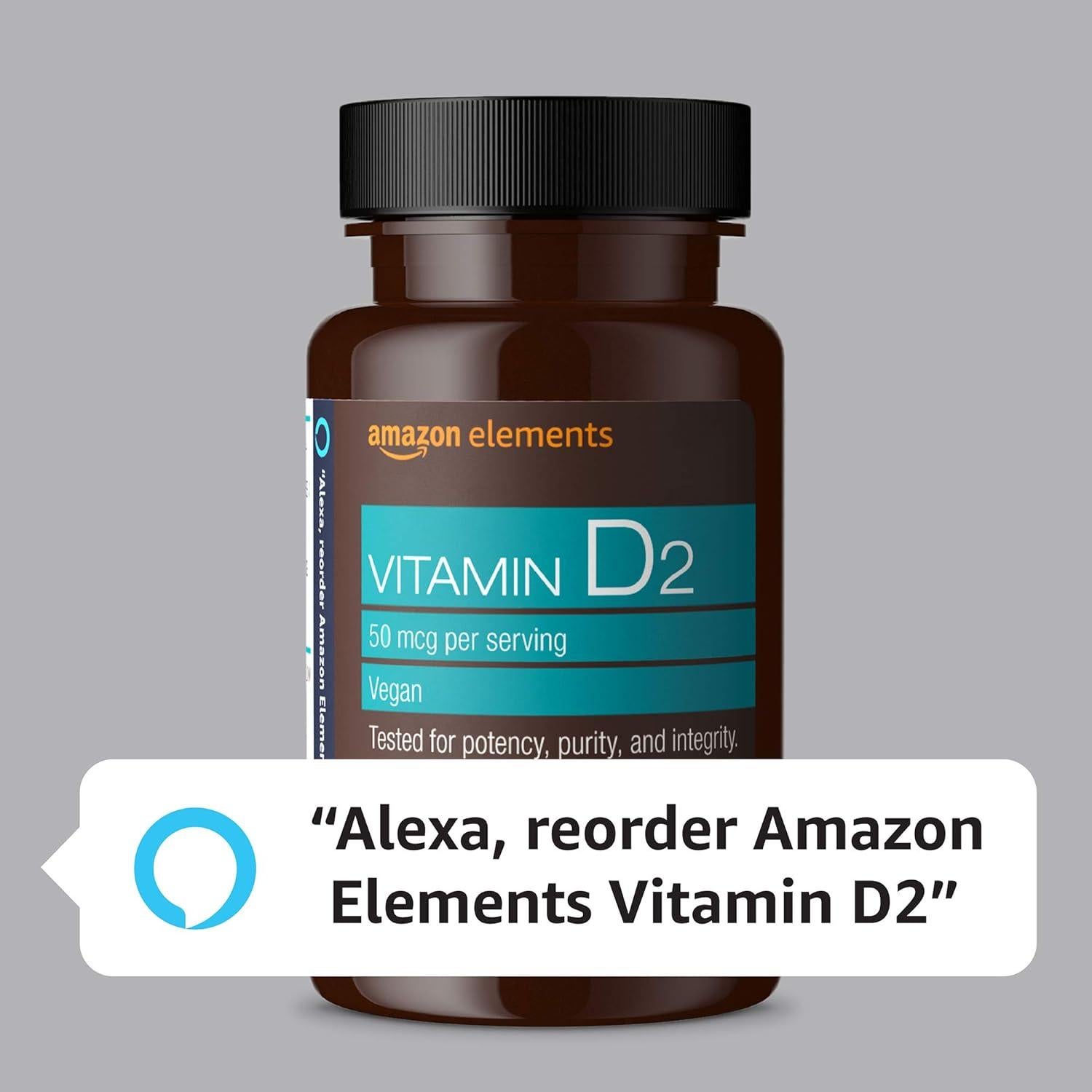 Vitamina D2 2000 UI Vegana Amazon Elements 65 Cápsulas