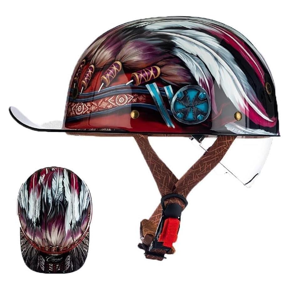 Casco de motocicleta YMKJGZS retro unisex tamaño grande