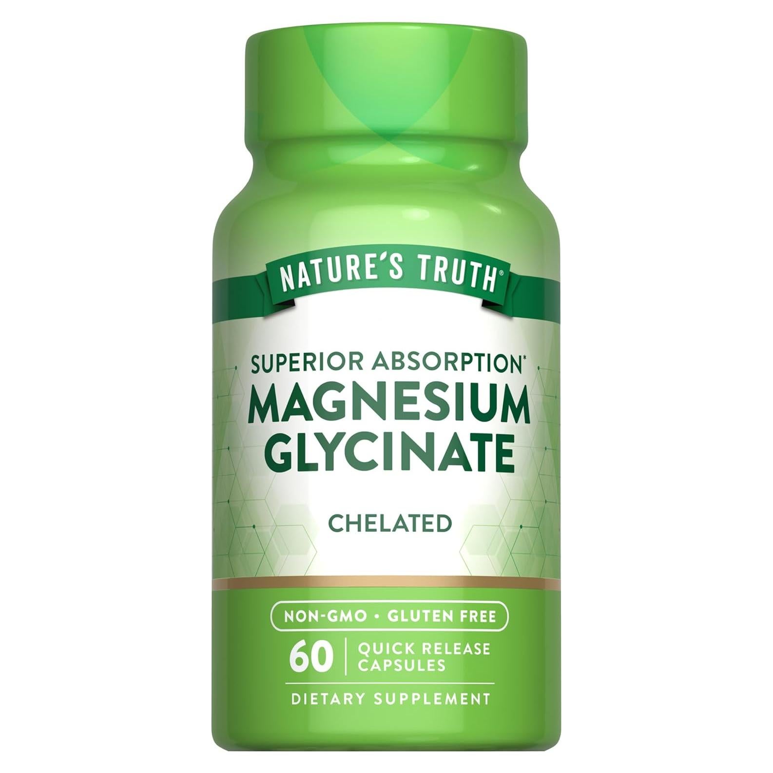 Cápsulas de Magnesio Glicinato La Verdad de la Naturaleza 200mg 60u
