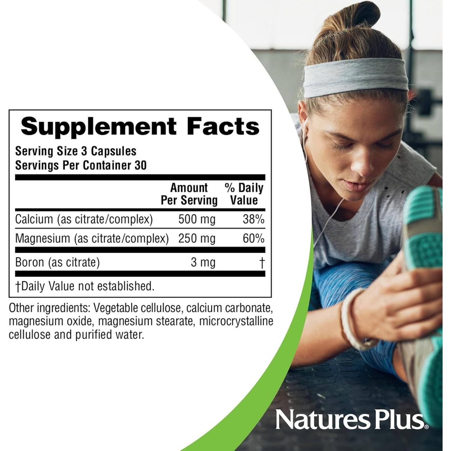 Citrato de Calcio y Magnesio NaturesPlus - 90 Cápsulas