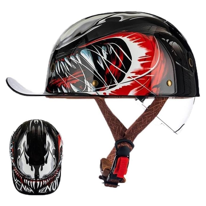 Casco de motocicleta YMKJGZS retro unisex tamaño grande