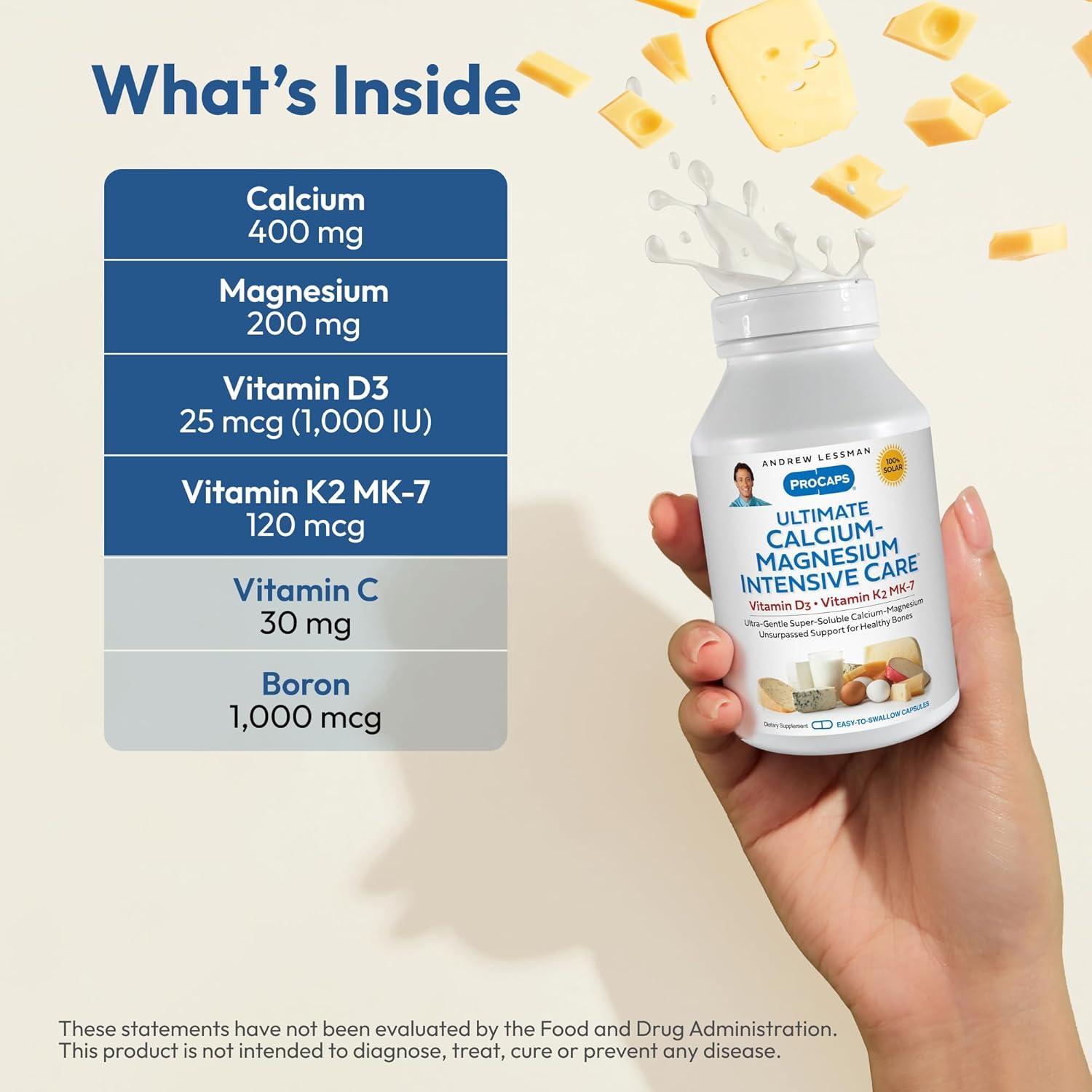 Suplemento de Calcio-Magnesio Andrew Lessman 60 Cápsulas