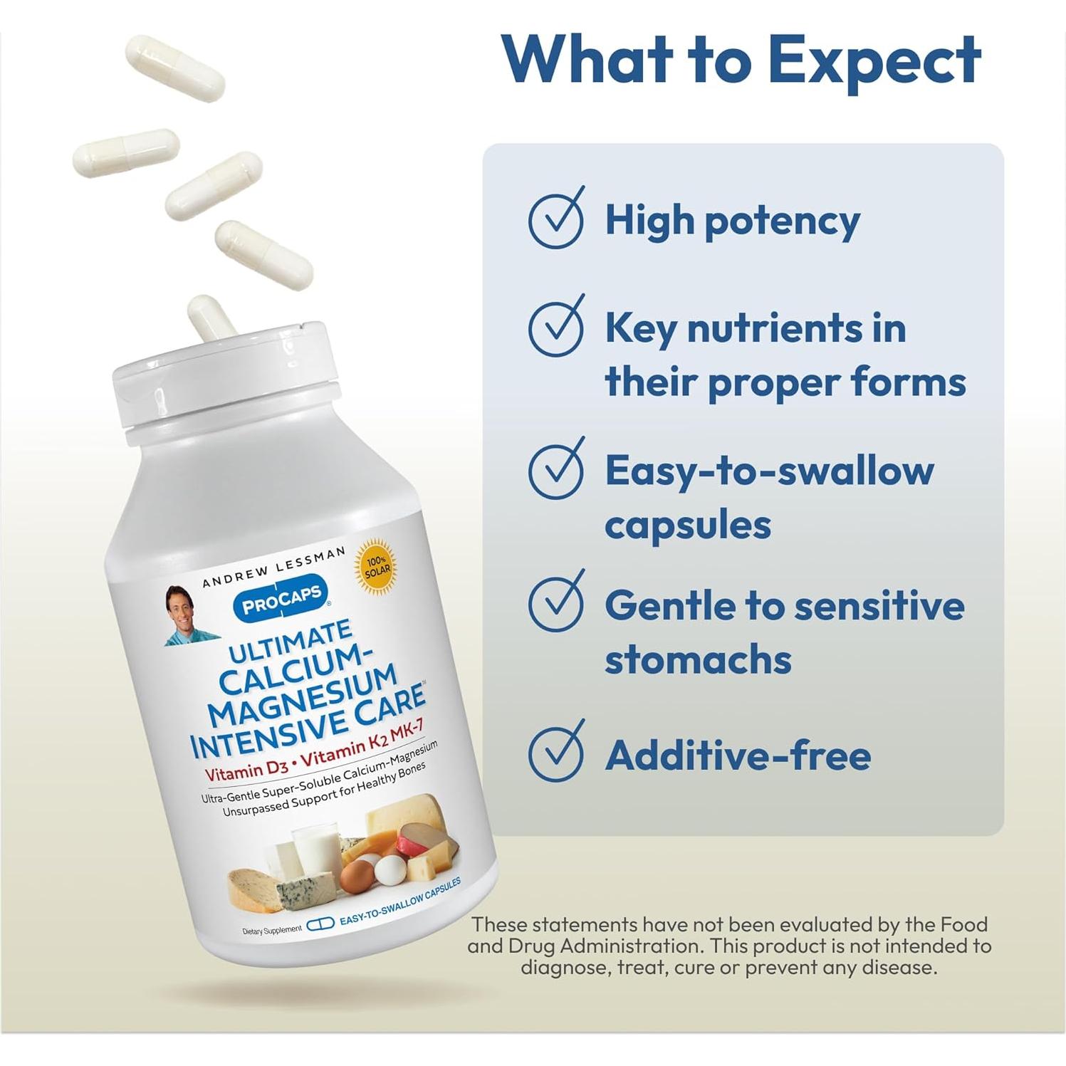 Suplemento de Calcio-Magnesio Andrew Lessman 60 Cápsulas