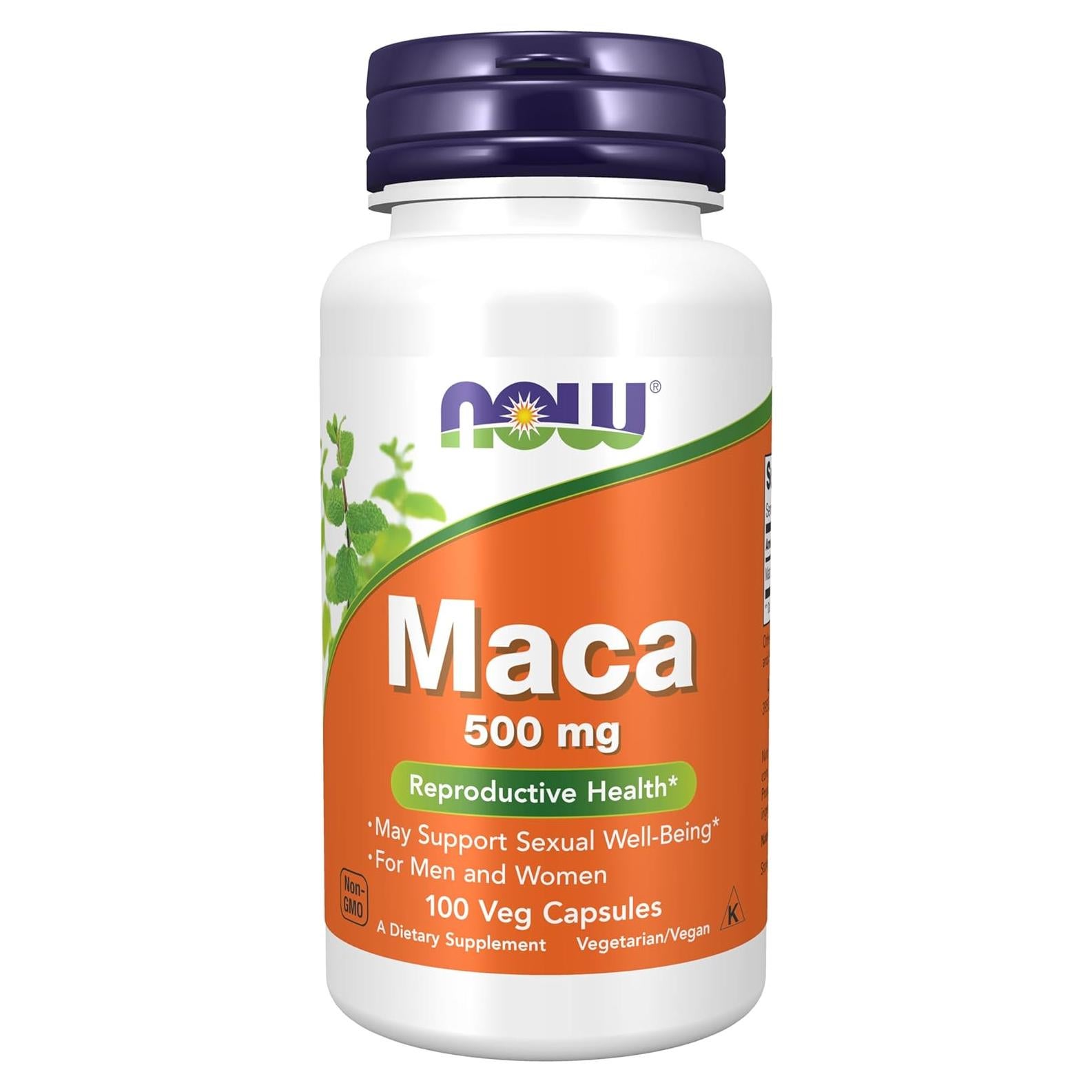 Suplemento de Maca NOW Foods 500 mg 100 Cápsulas Veganas