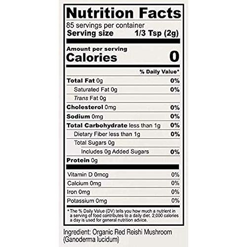 Extracto en polvo de hongo Reishi rojo orgánico Anthony 170 g