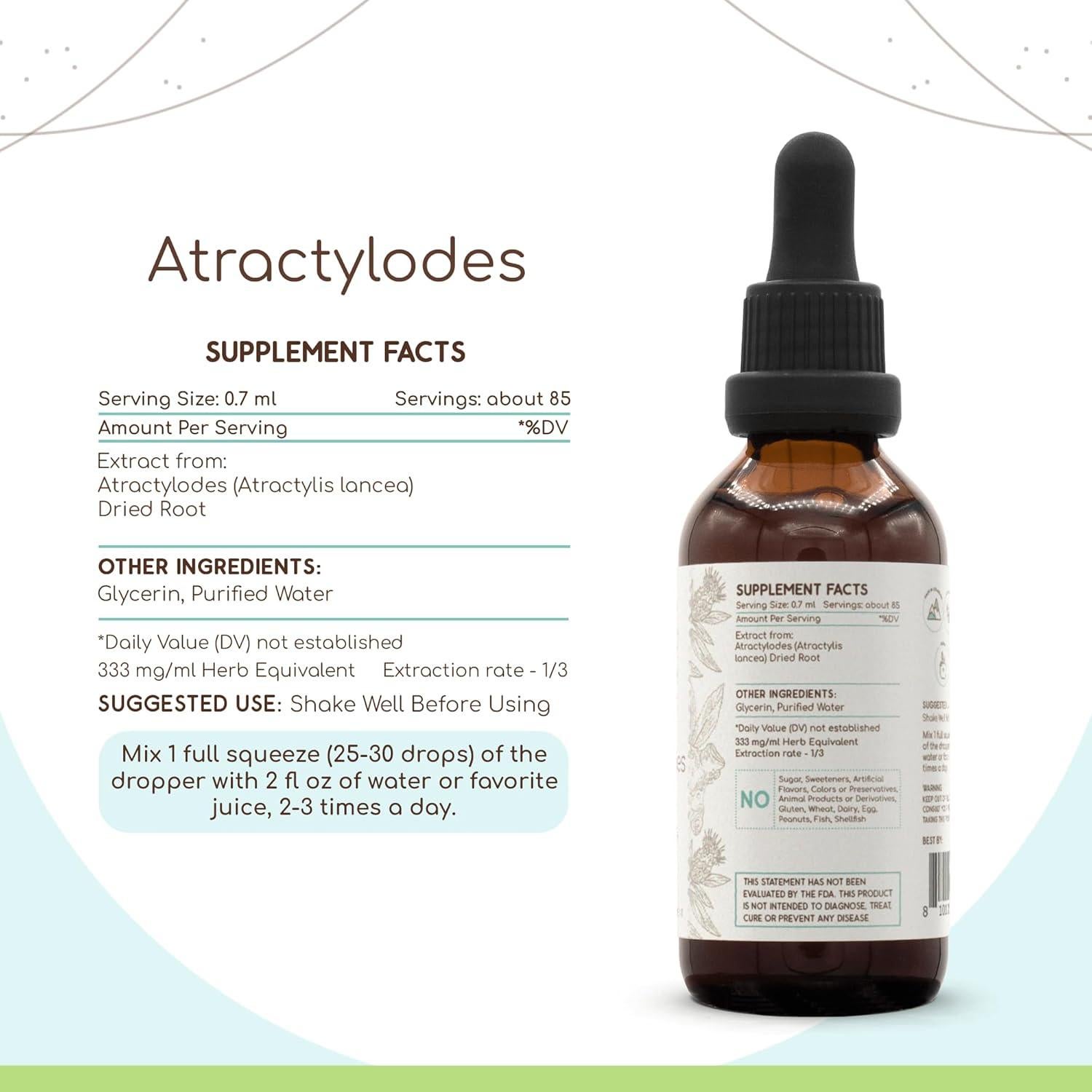 Extracto Herbal Atractylodes B60 HerbEra 59.15 ml Sin Alcohol