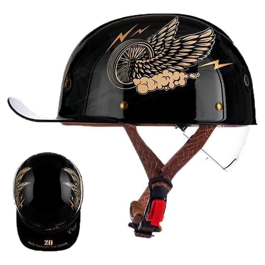 Casco de motocicleta YMKJGZS medio casco X-Grande ABS