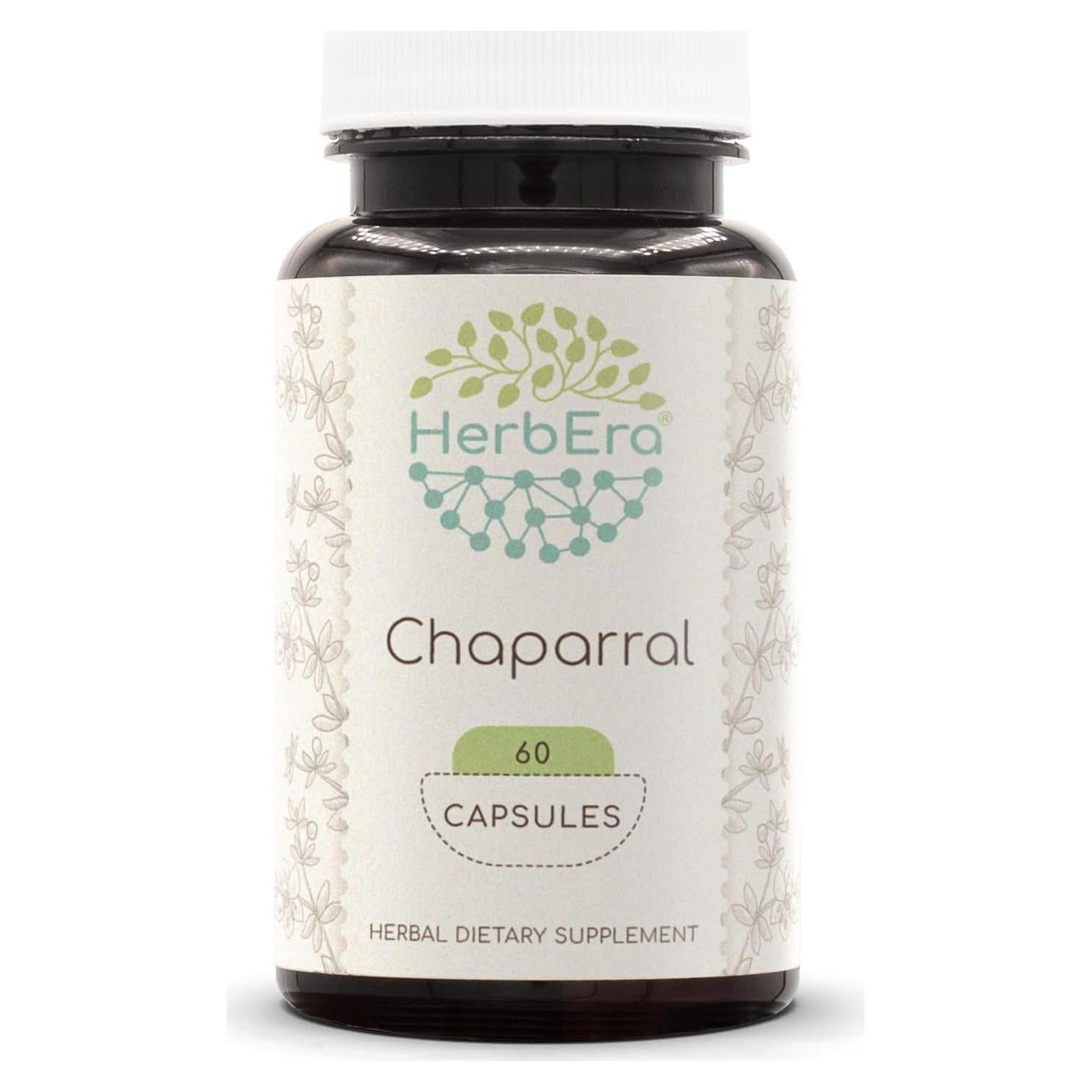 Cápsulas de Chaparral HerbEra 60 unidades 500 mg 100% Natural