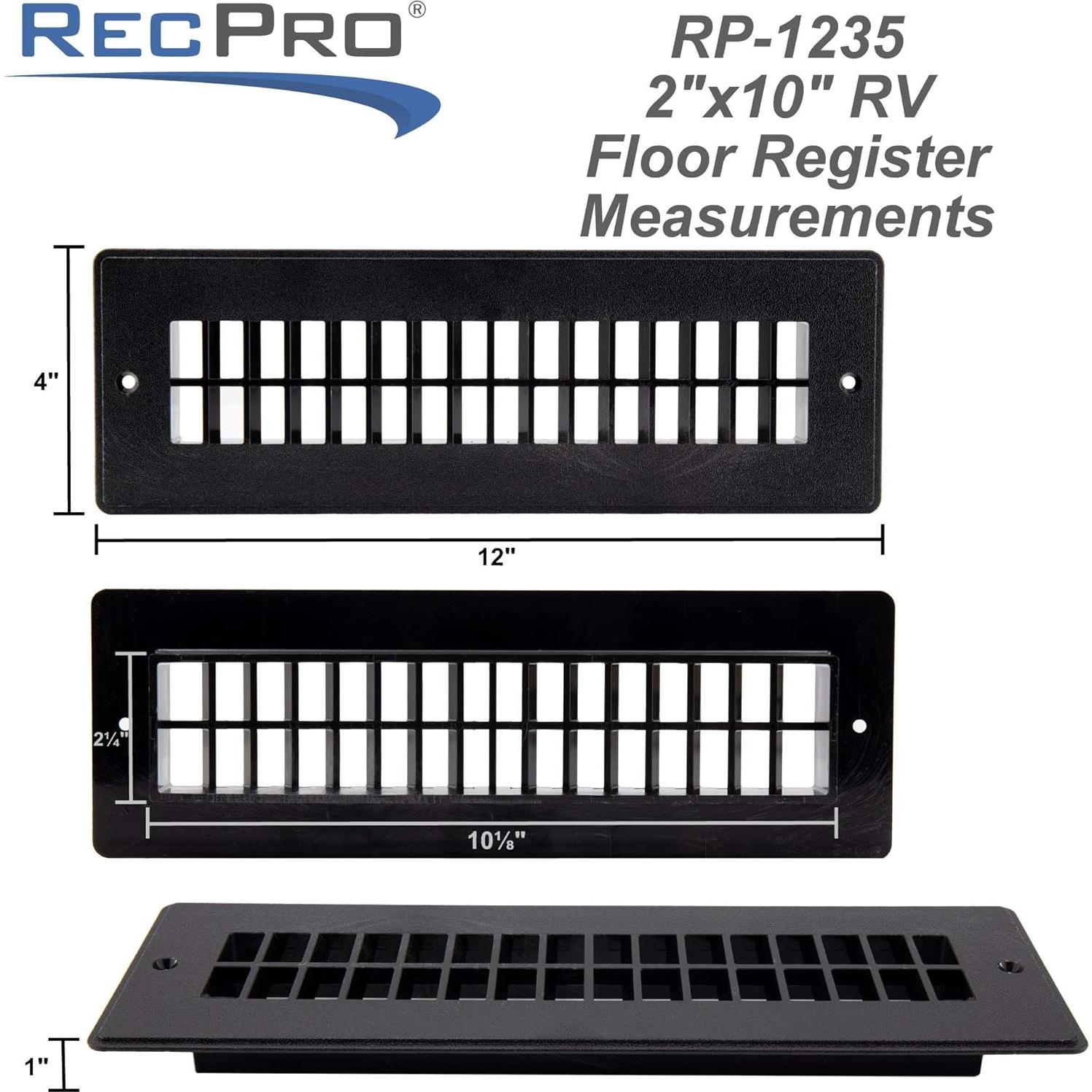 Registro de Piso Beige RecPro 10.16 x 30.48 cm Fijo