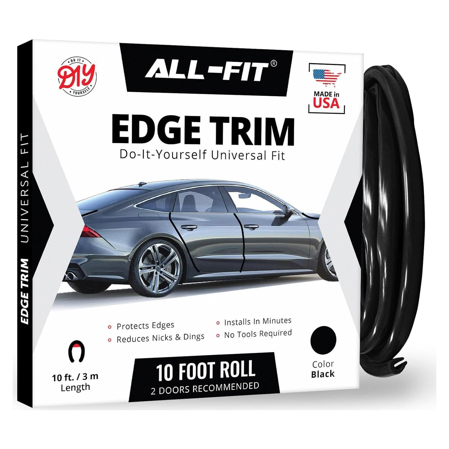 Protector de Bisel de Puerta All-Fit 3.05m Universal Negro