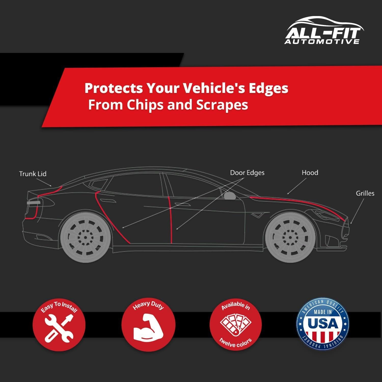 Protector de Bisel de Puerta All-Fit 3.05m Universal Negro