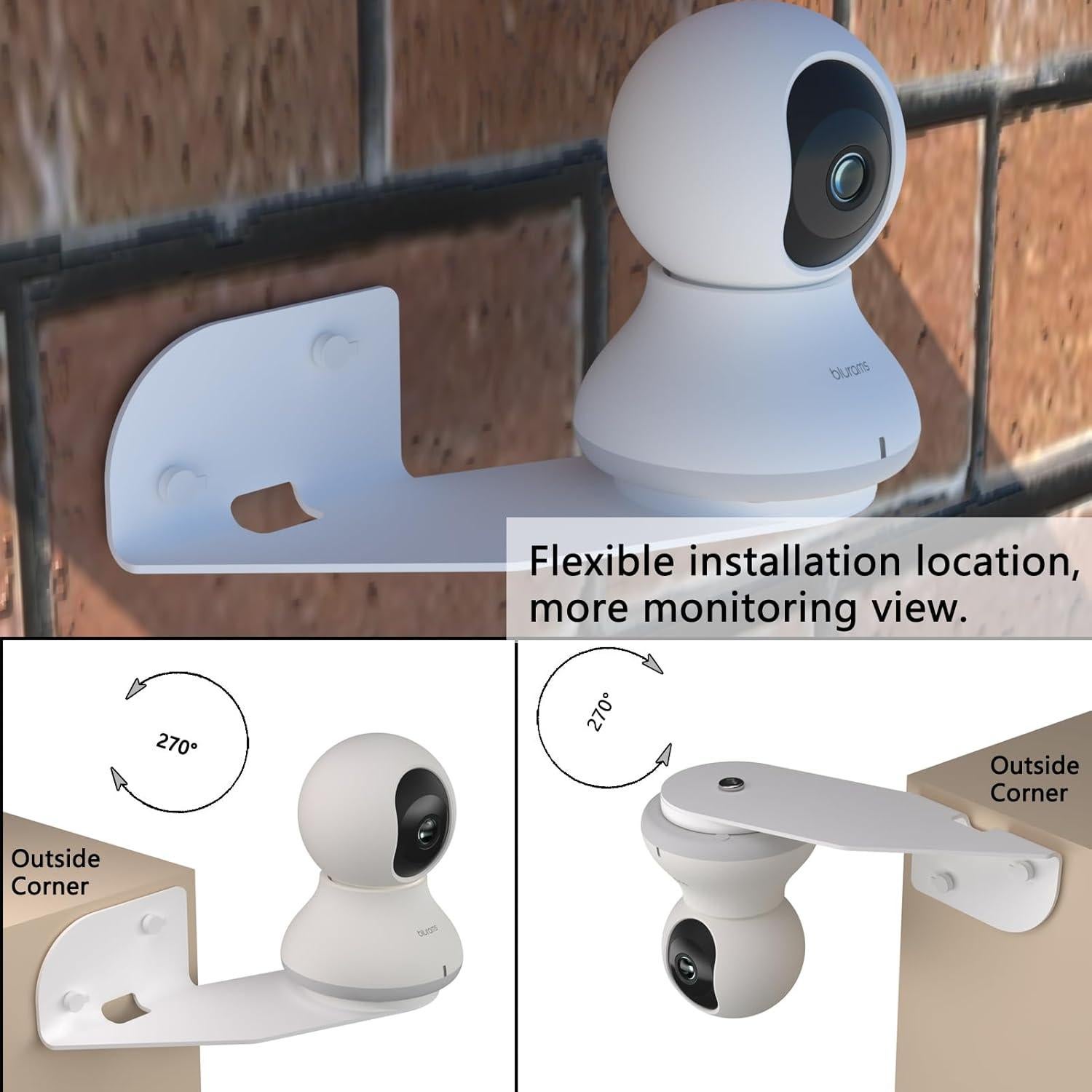 Soporte de esquina Zwolf para cámara Blurams 2K, metálico