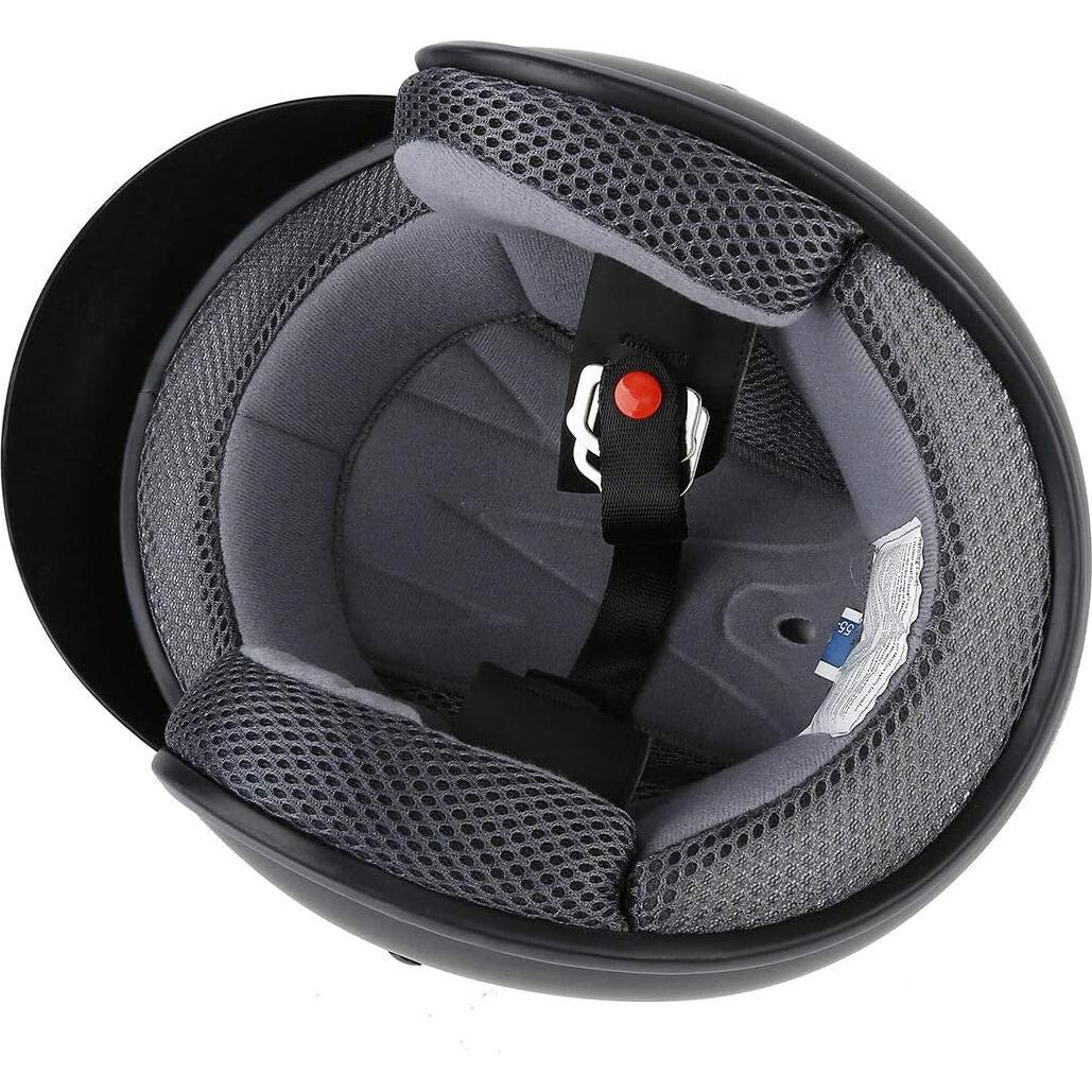 Casco Motocicleta TCMT 3/4 Abierto Negro Mate S M L XL