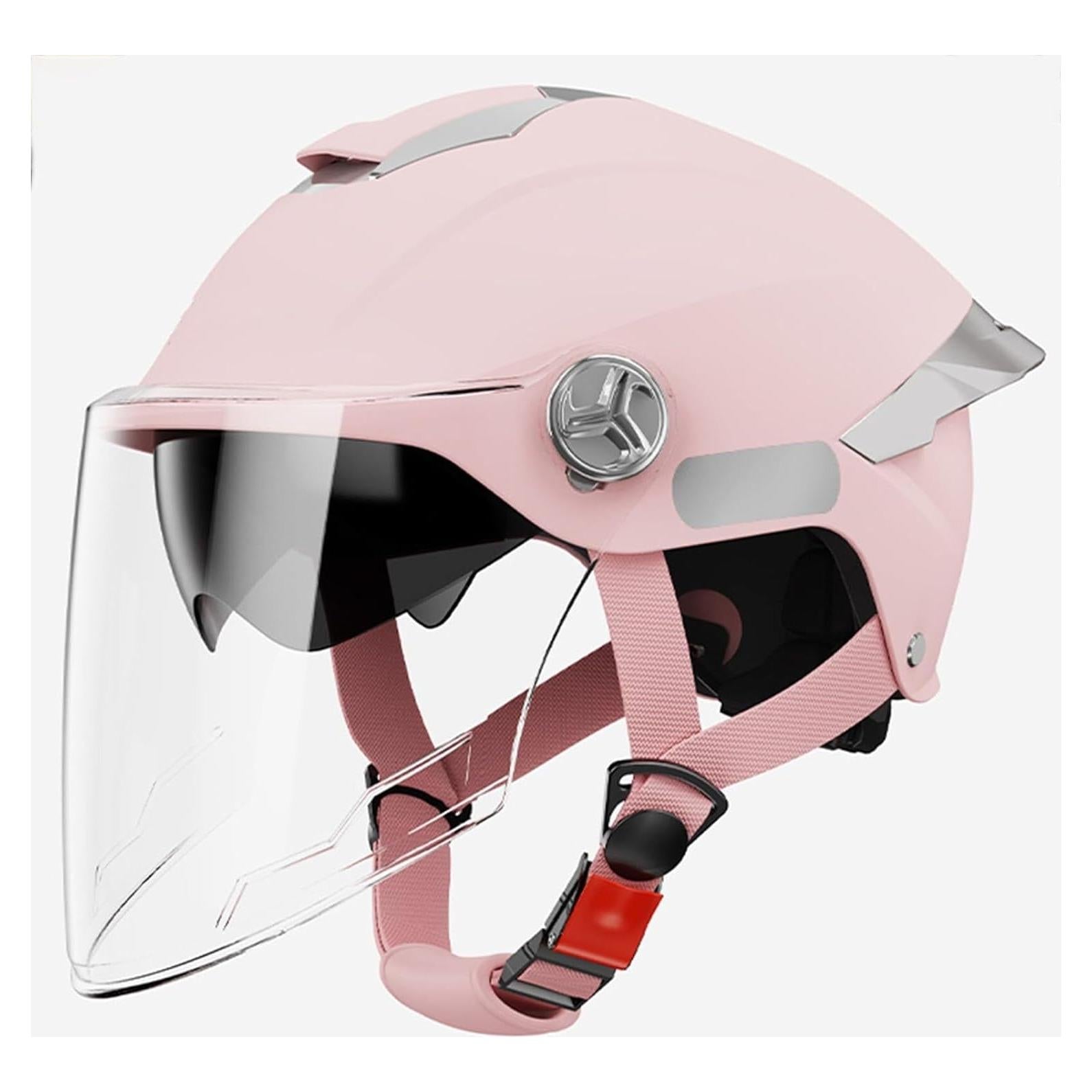 Casco Abierto MTB MTLIVE Rosa Retro 3/4 Doble Visor
