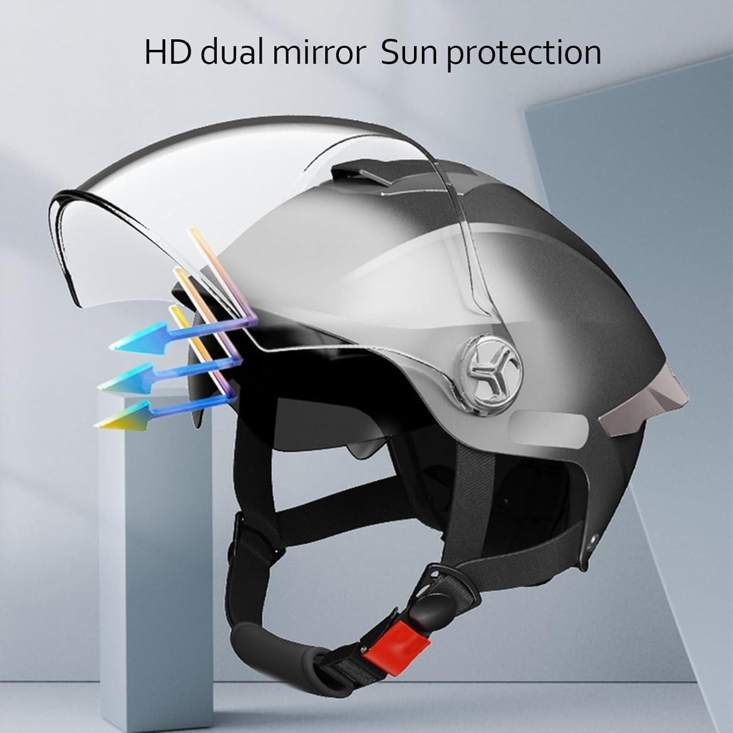 Casco Abierto MTB MTLIVE Rosa Retro 3/4 Doble Visor