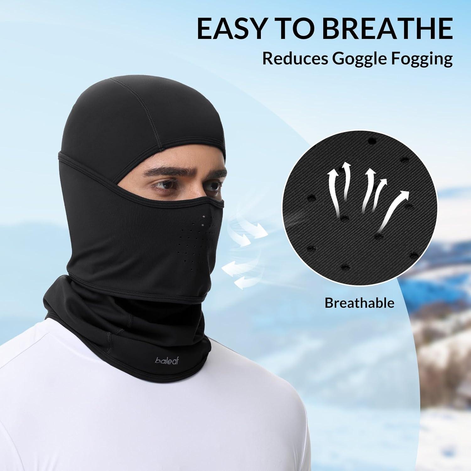 Baleaf Balaclava Resistente al Agua Unisex para Esquí y Snowboard