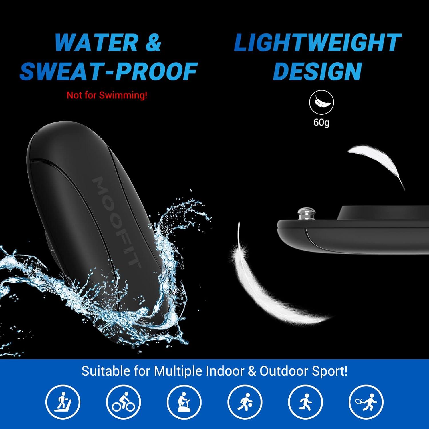 Monitor de Frecuencia Cardíaca moofit HR8 Correa Pecho IP67