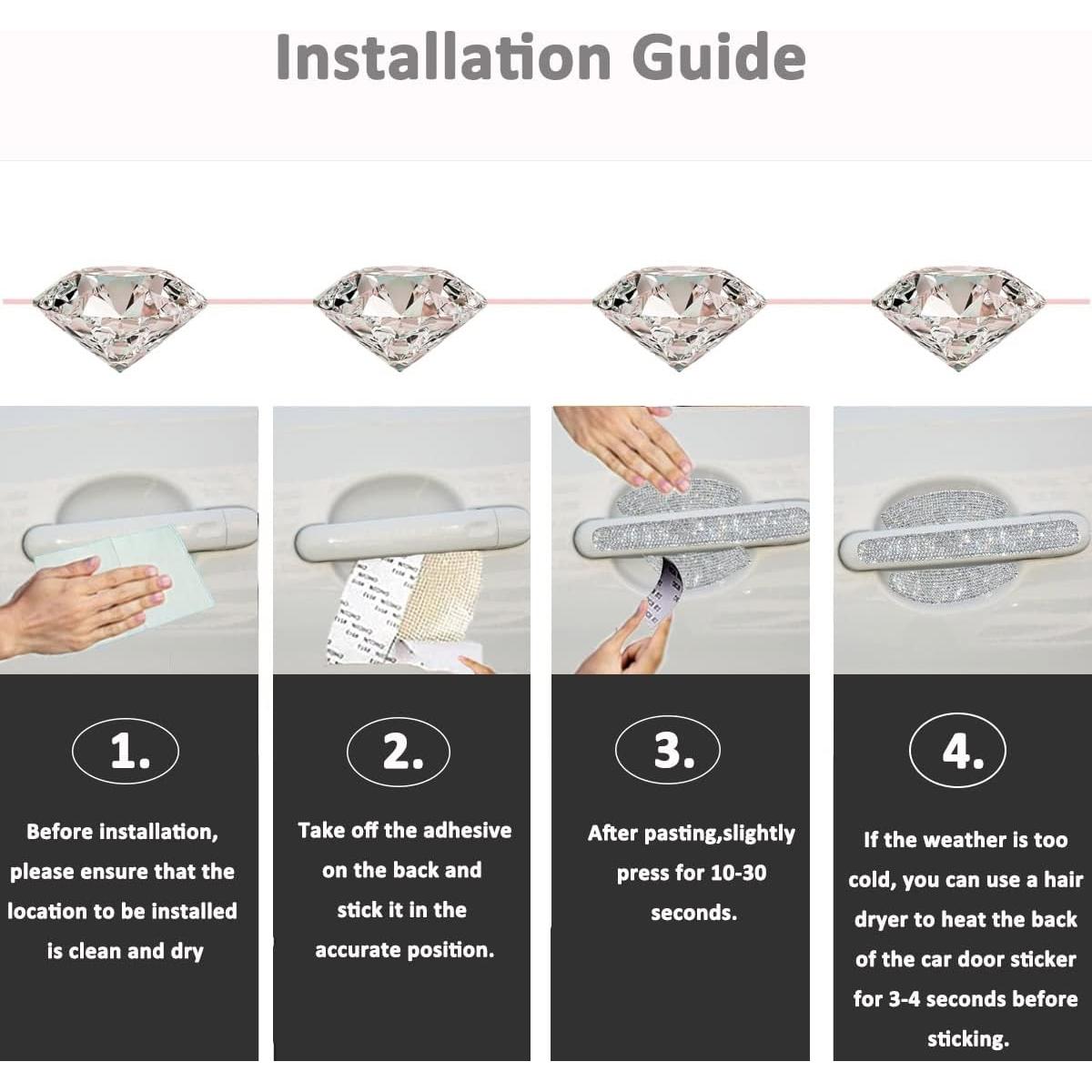 Calcomanías Reflectantes para Manijas de Puerta Coche Genérico