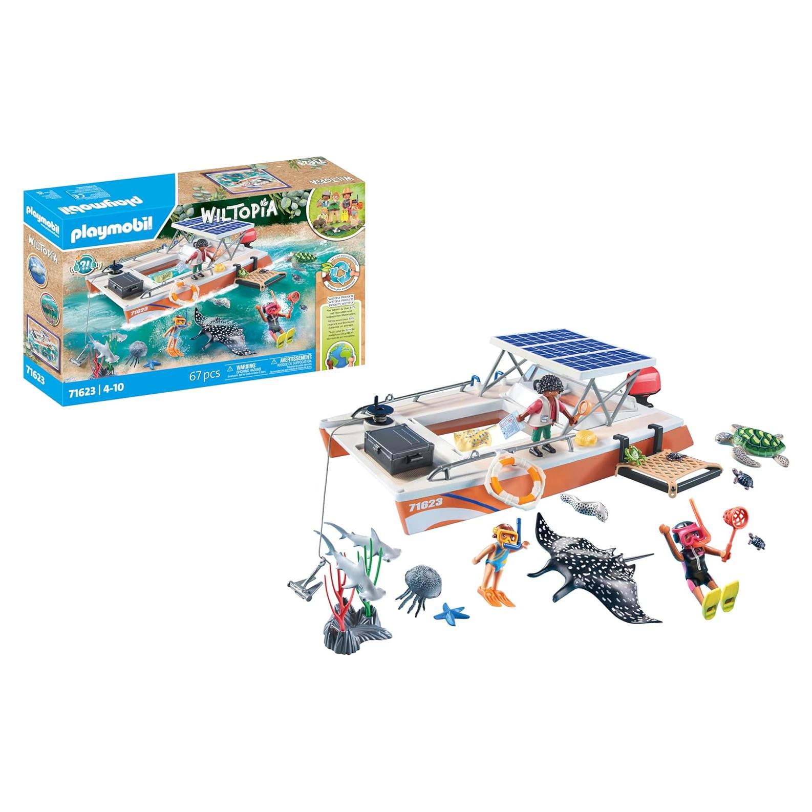 Playmobil Wiltopia Barco de Investigación Coral 67 Piezas