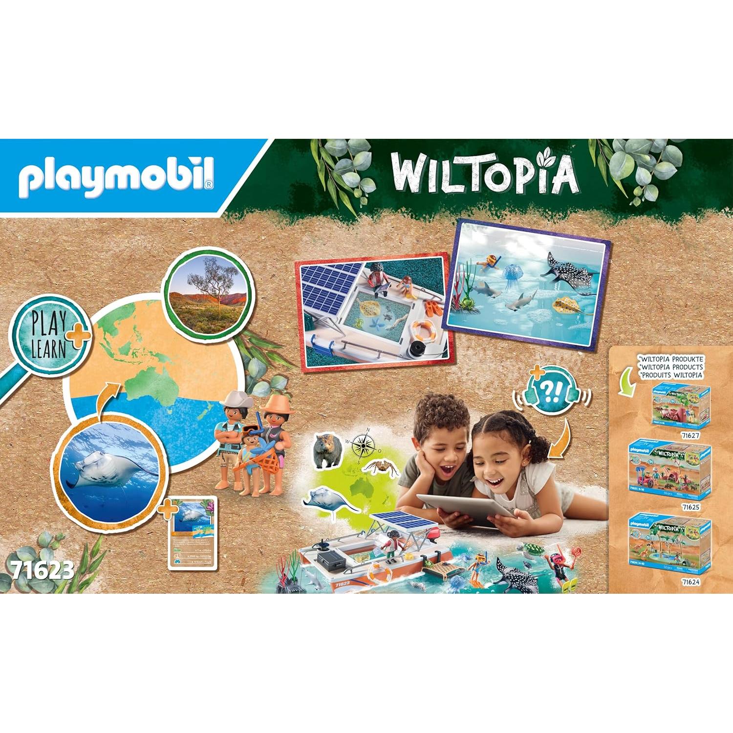 Playmobil Wiltopia Barco de Investigación Coral 67 Piezas
