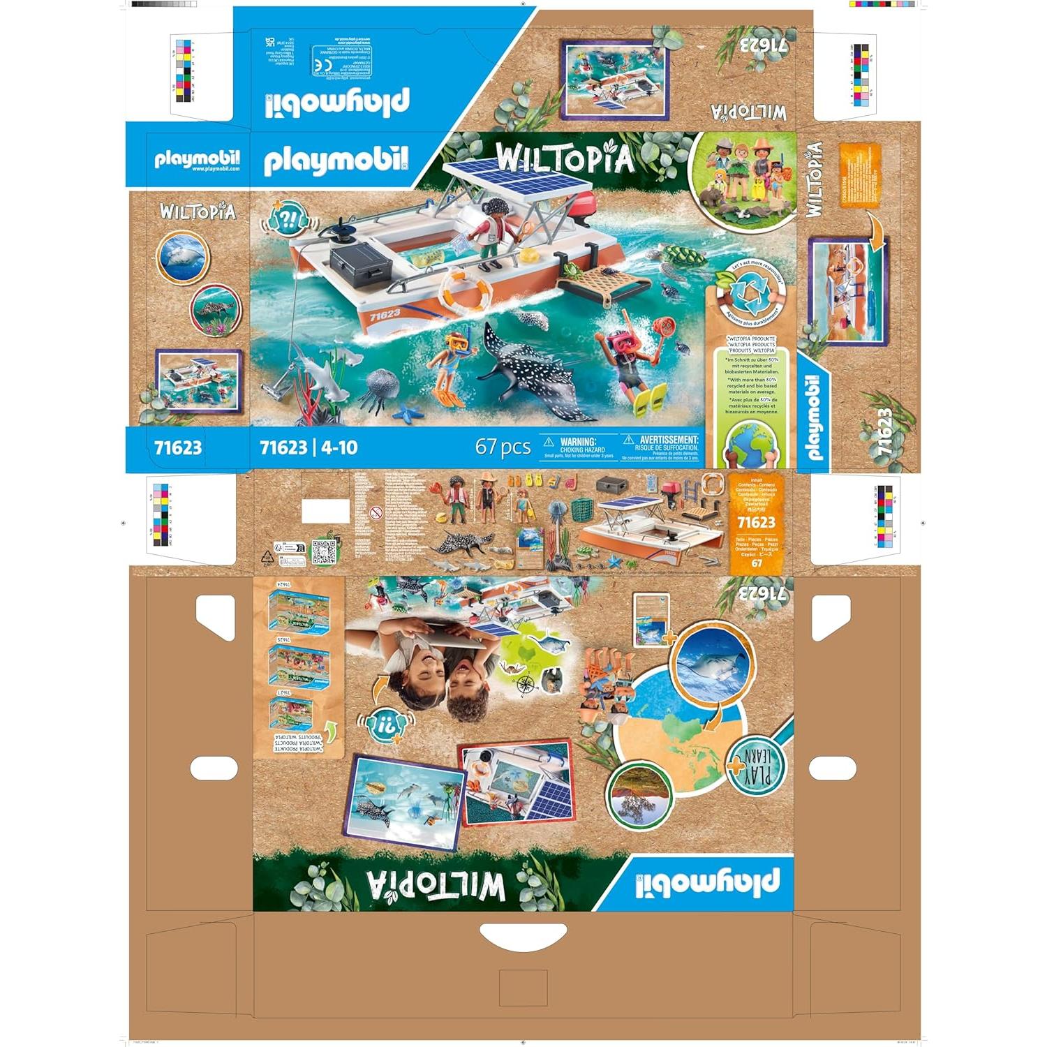 Playmobil Wiltopia Barco de Investigación Coral 67 Piezas