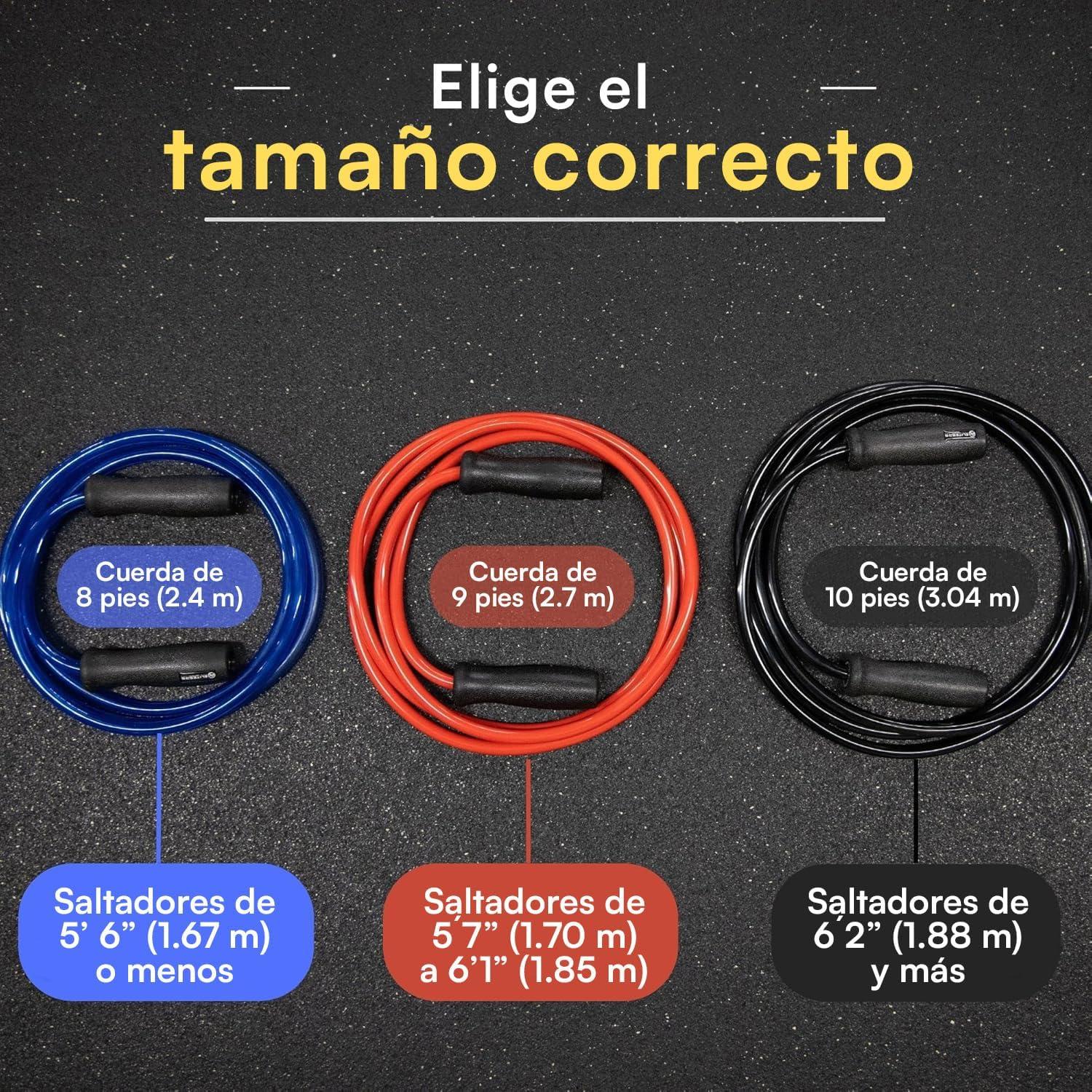 Cuerda de Salto Pesada EliteSRS 2.44m para Fitness y Muay Thai