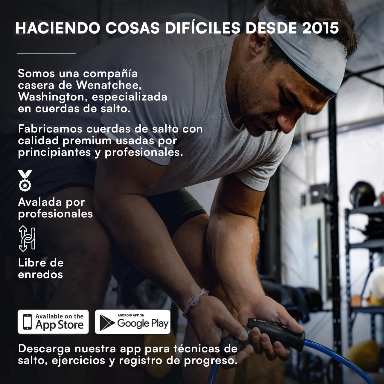 Cuerda de Salto Pesada EliteSRS 2.44m para Fitness y Muay Thai