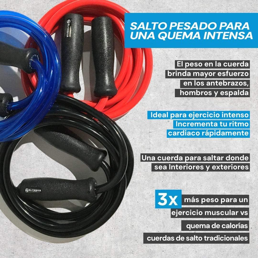 Cuerda de Salto Pesada EliteSRS 2.44m para Fitness y Muay Thai