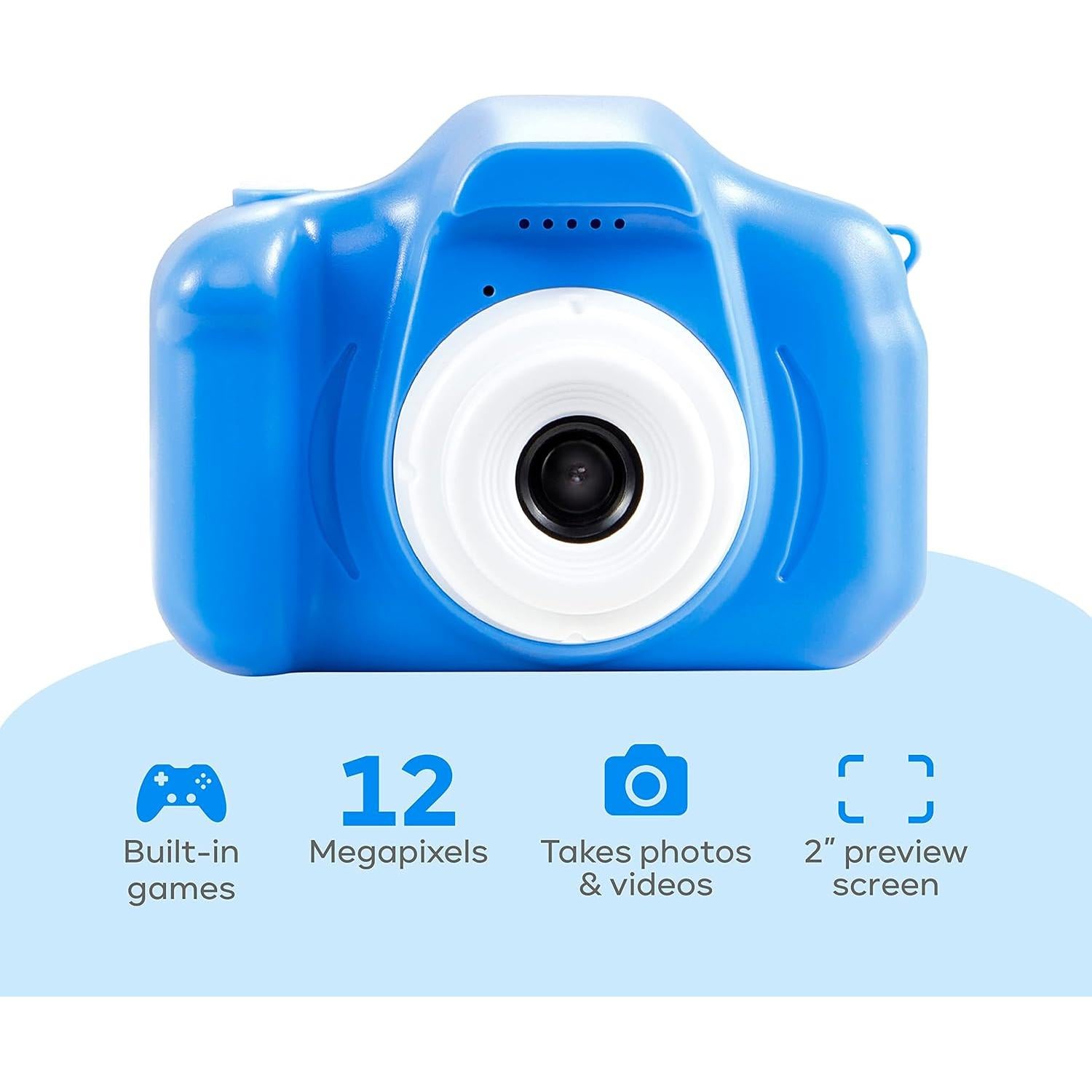 Cámara Digital Kidzcam Vivitar 12 MP HD para Niños Azul
