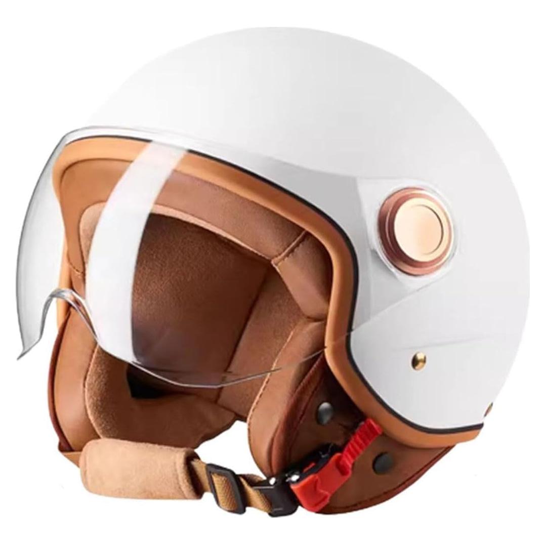 Casco Abierto Vintage Koliyn 3/4 Negro para Motocicleta