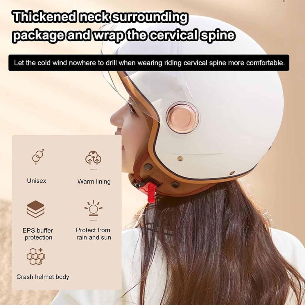 Casco Abierto Vintage Koliyn 3/4 Negro para Motocicleta