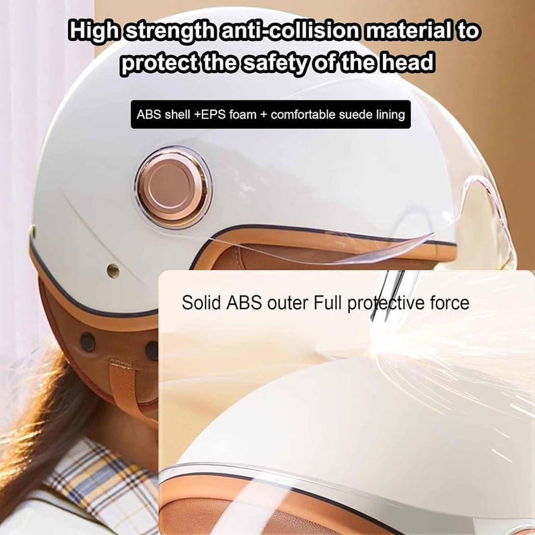 Casco Abierto Vintage Koliyn 3/4 Negro para Motocicleta