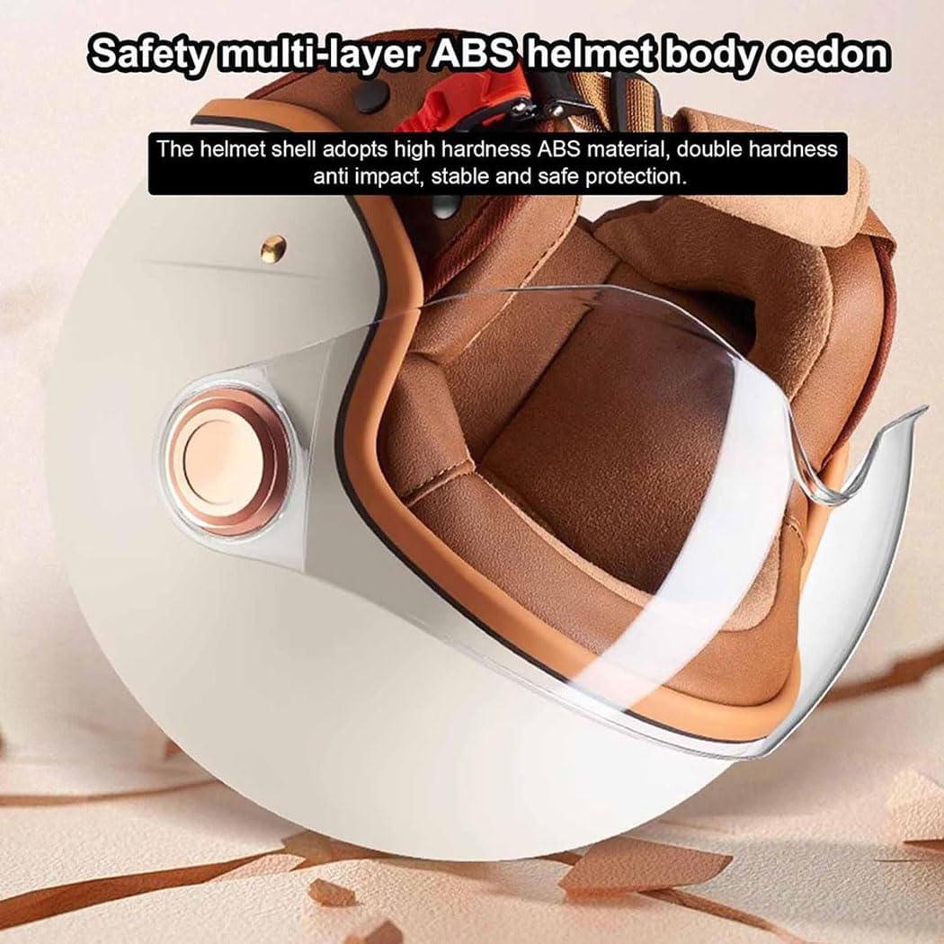 Casco Abierto Vintage Koliyn 3/4 Negro para Motocicleta