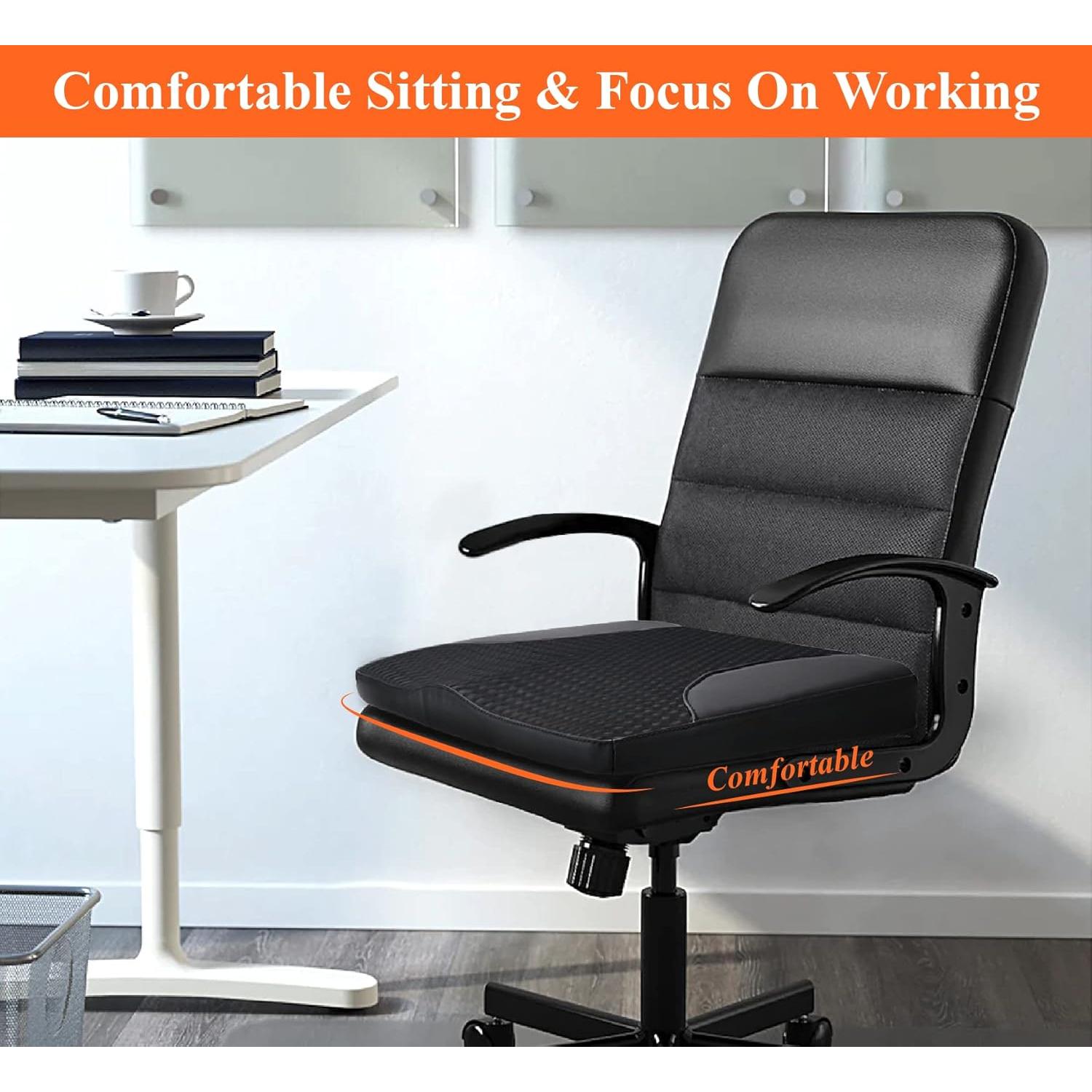 Cojín de Asiento de Coche Kingphenix Espuma Viscoelástica Negro