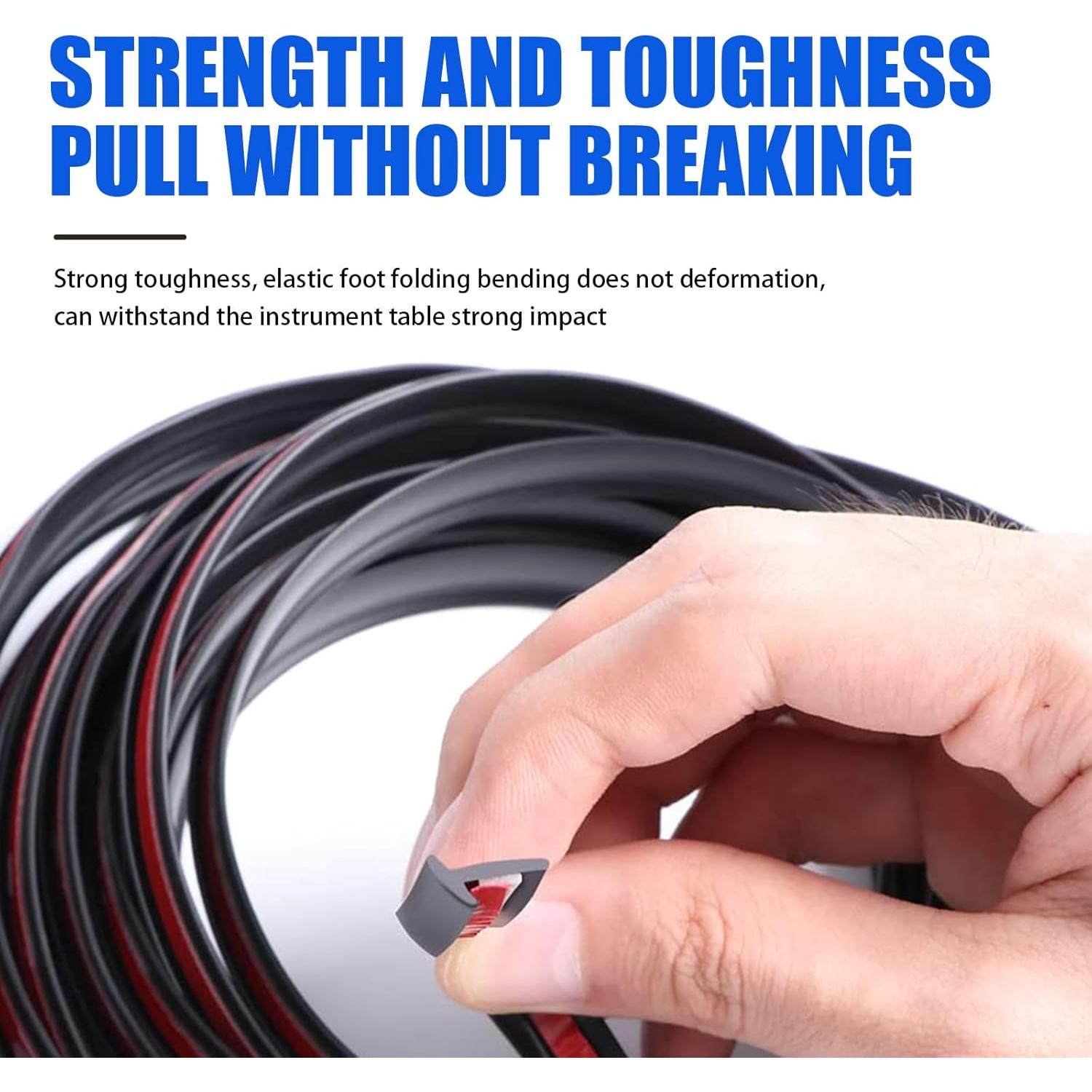 Cinta de Sellado Automotriz Sodcay 5M Negro Tira en T 8x10mm