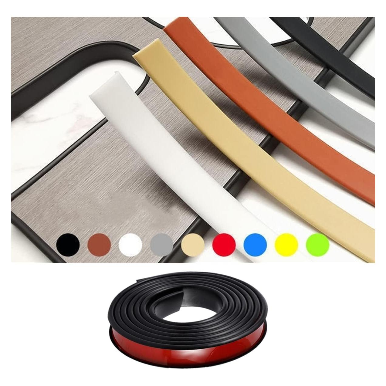 Banda de Biselado Flexible DUNBE 5m x 9mm Negra Autoadhesiva