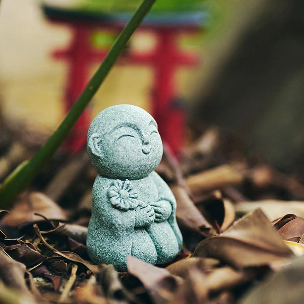 Estatua de Buda Japonés Bosatsu de Arenisca 8 cm - Adorno Feng Shui