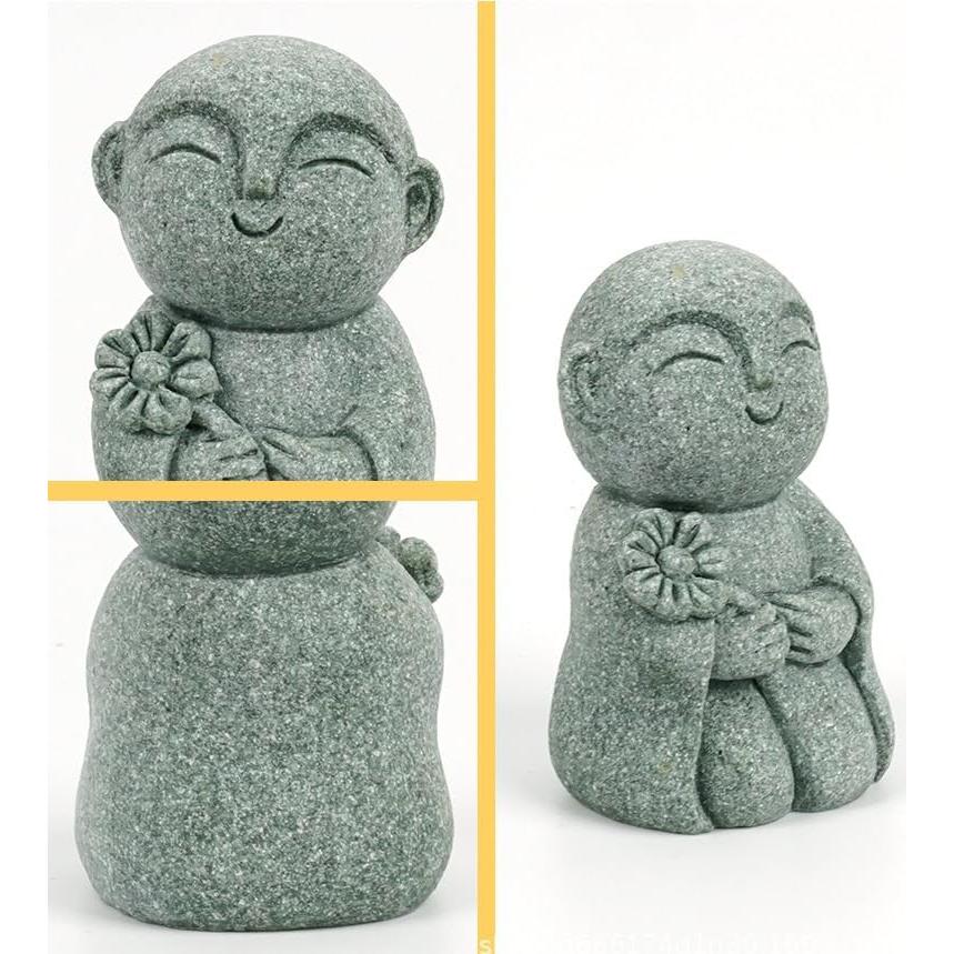 Estatua de Buda Japonés Bosatsu de Arenisca 8 cm - Adorno Feng Shui